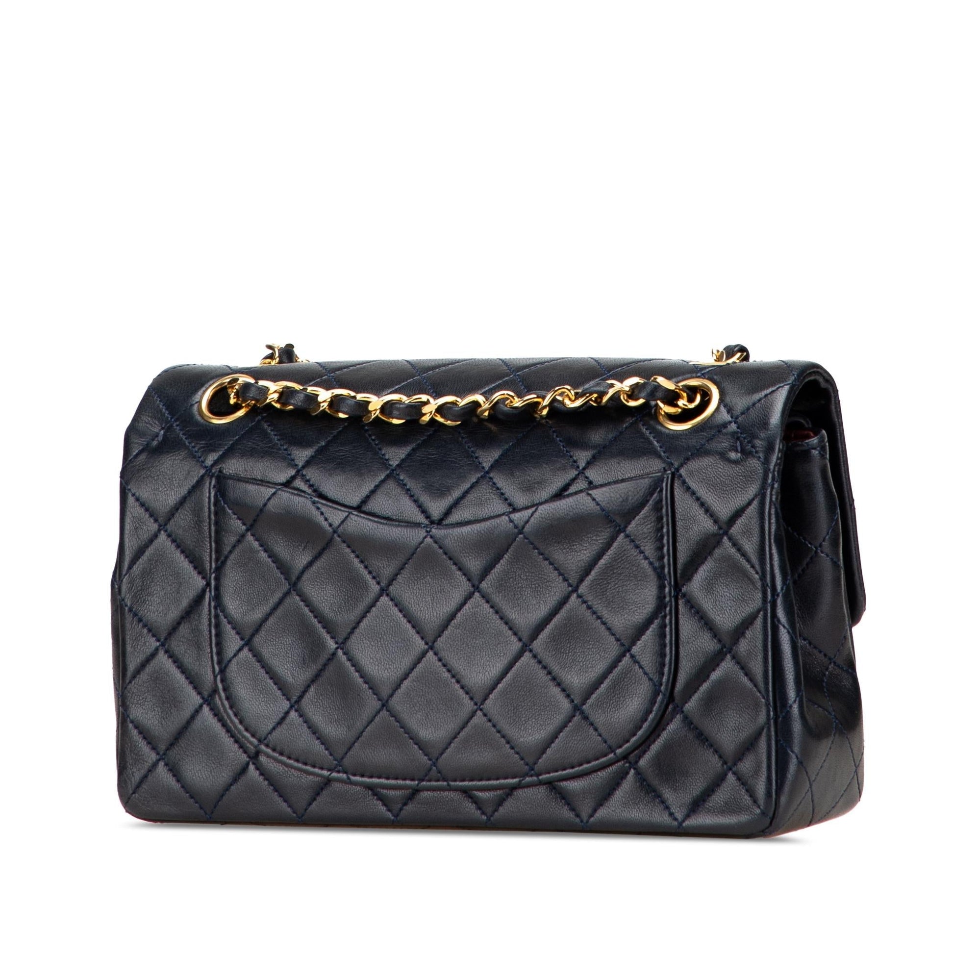 Chanel Classic Lambskin Double Flap Small Handbag Flap 20