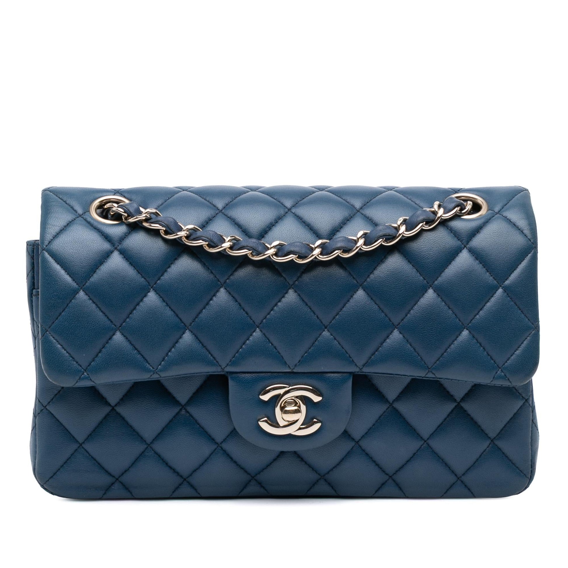 Chanel Classic Lambskin Double Flap Small Handbag Flap 19