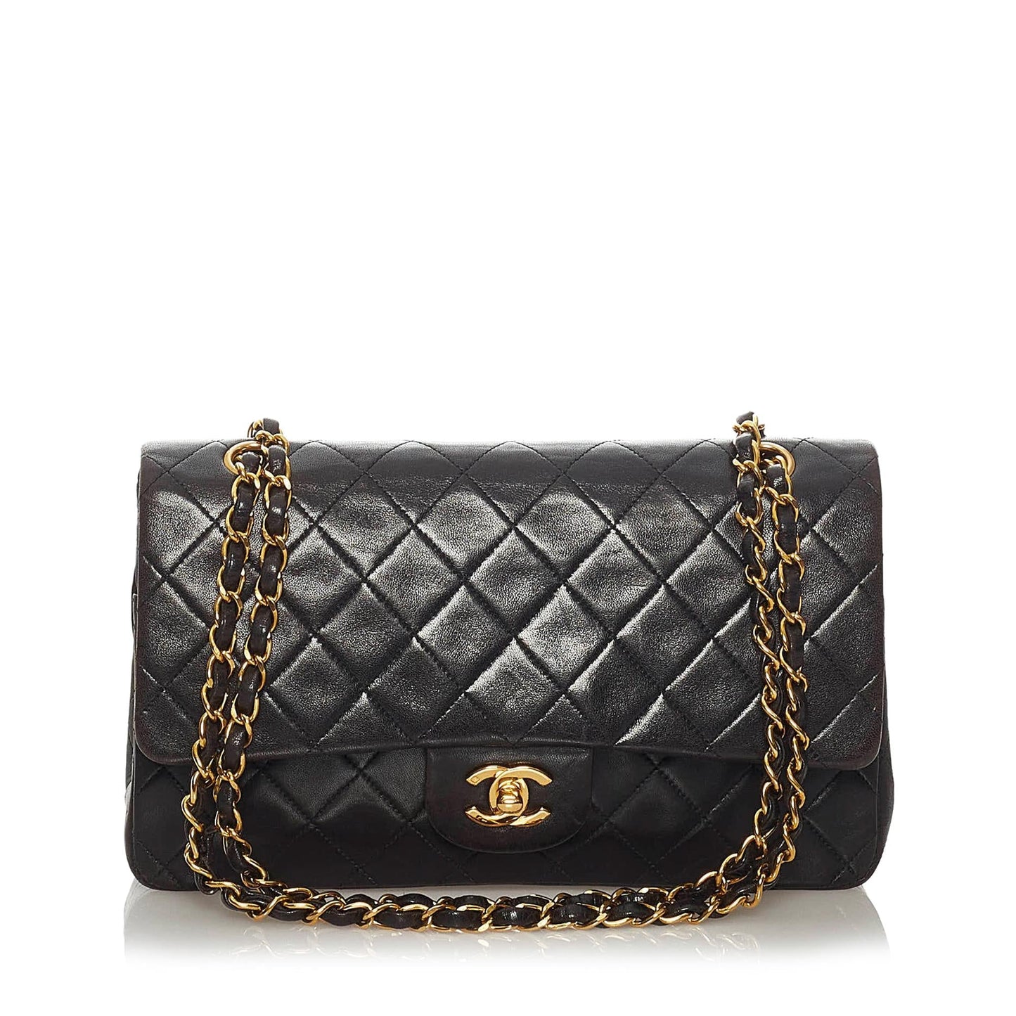 Chanel Classic Lambskin Double Flap SHG Small Leather Shoulder Bag Bag Shg