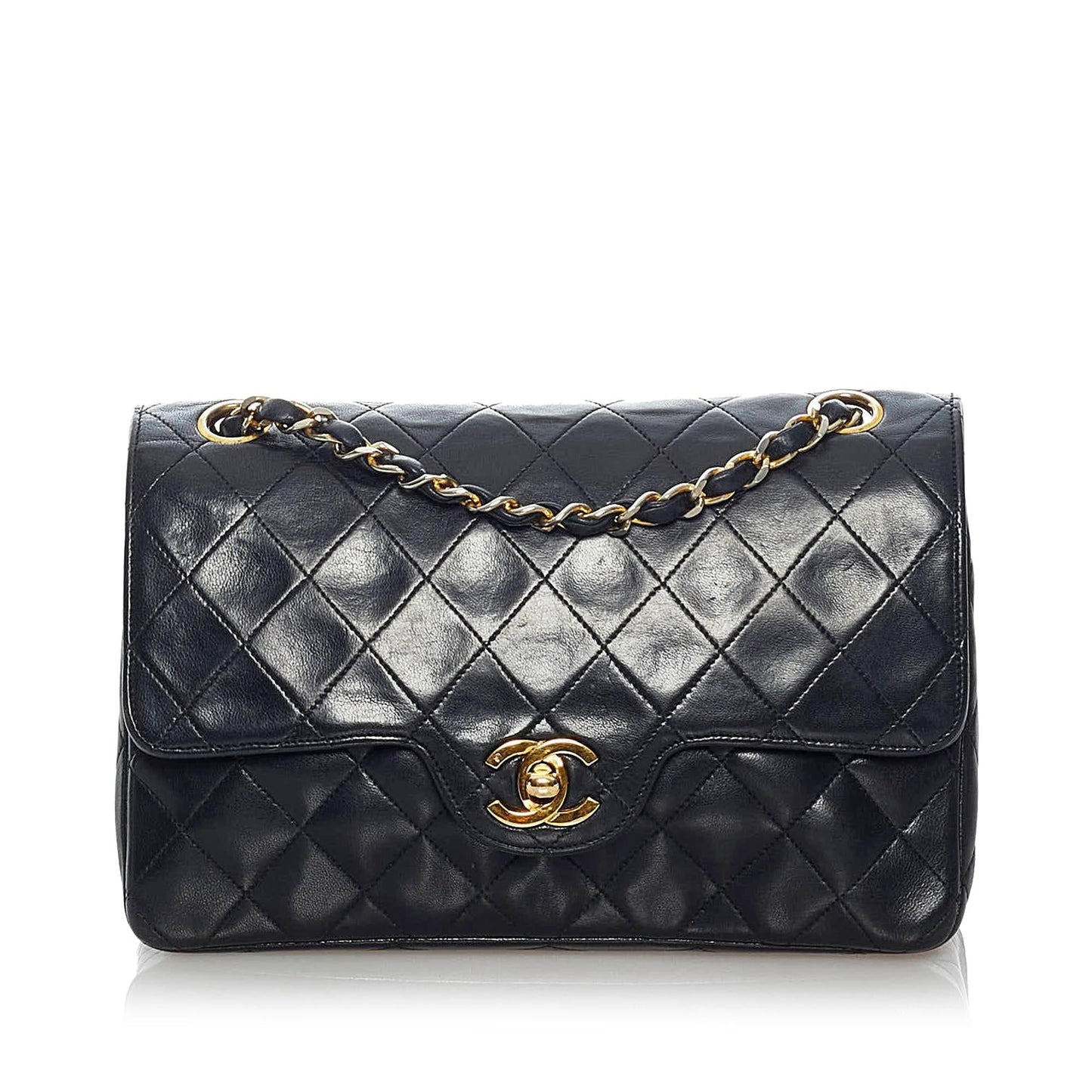 Chanel Classic Lambskin Double Flap SHG Small Leather Shoulder Bag 3