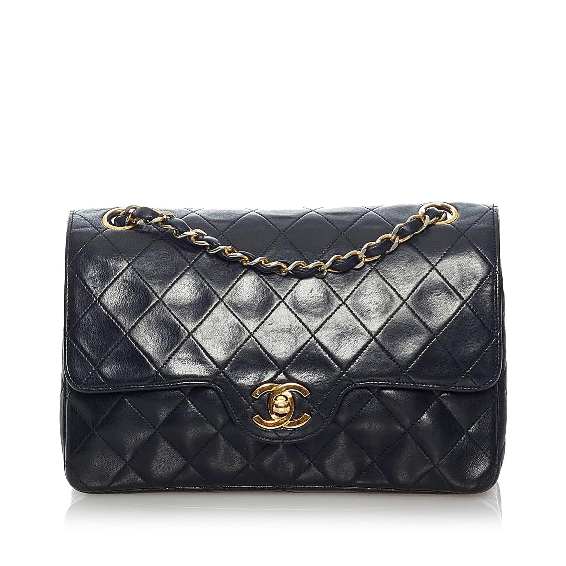 Chanel Classic Lambskin Double Flap SHG Small Leather Shoulder Bag 3