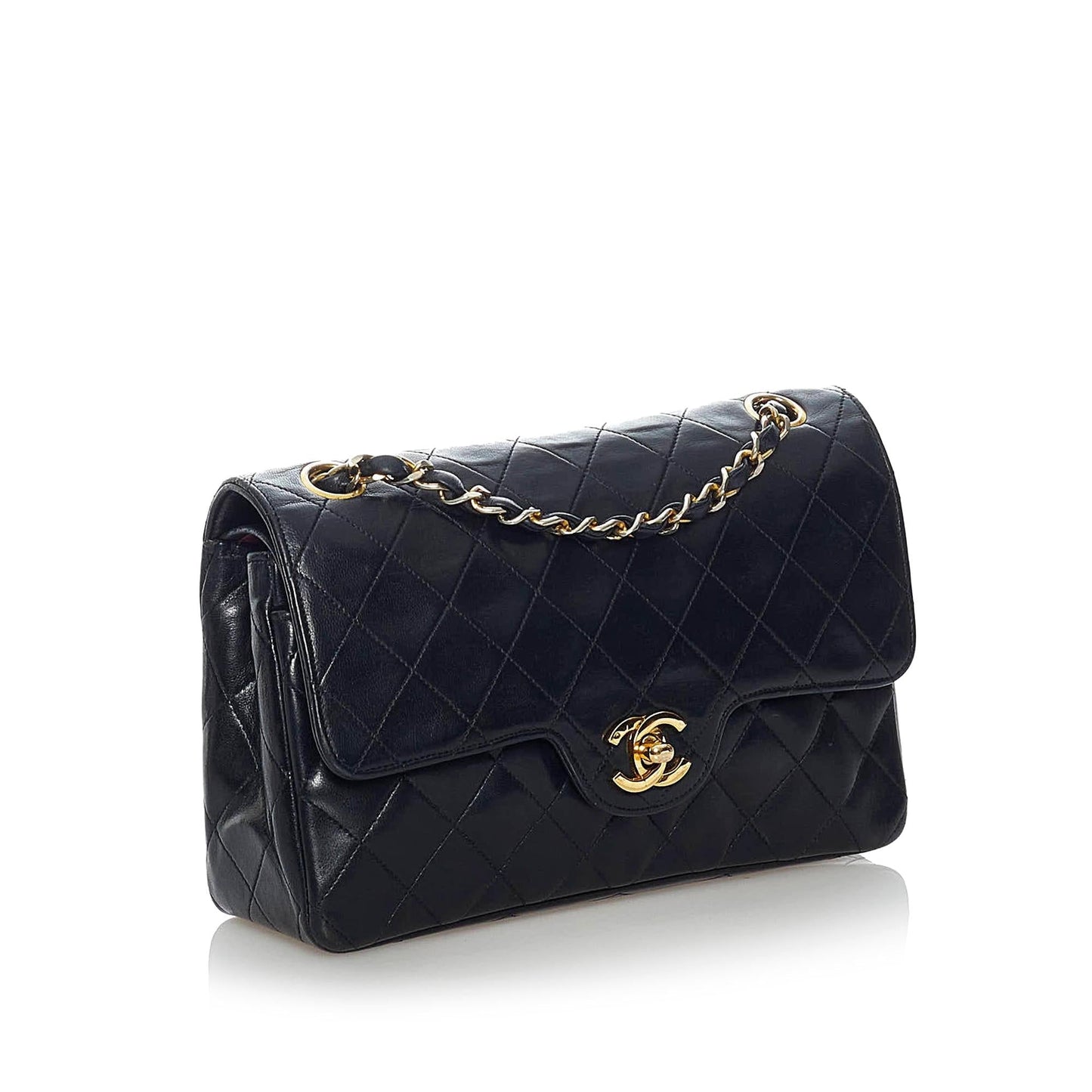 Chanel Classic Lambskin Double Flap SHG Small Leather Shoulder Bag 3