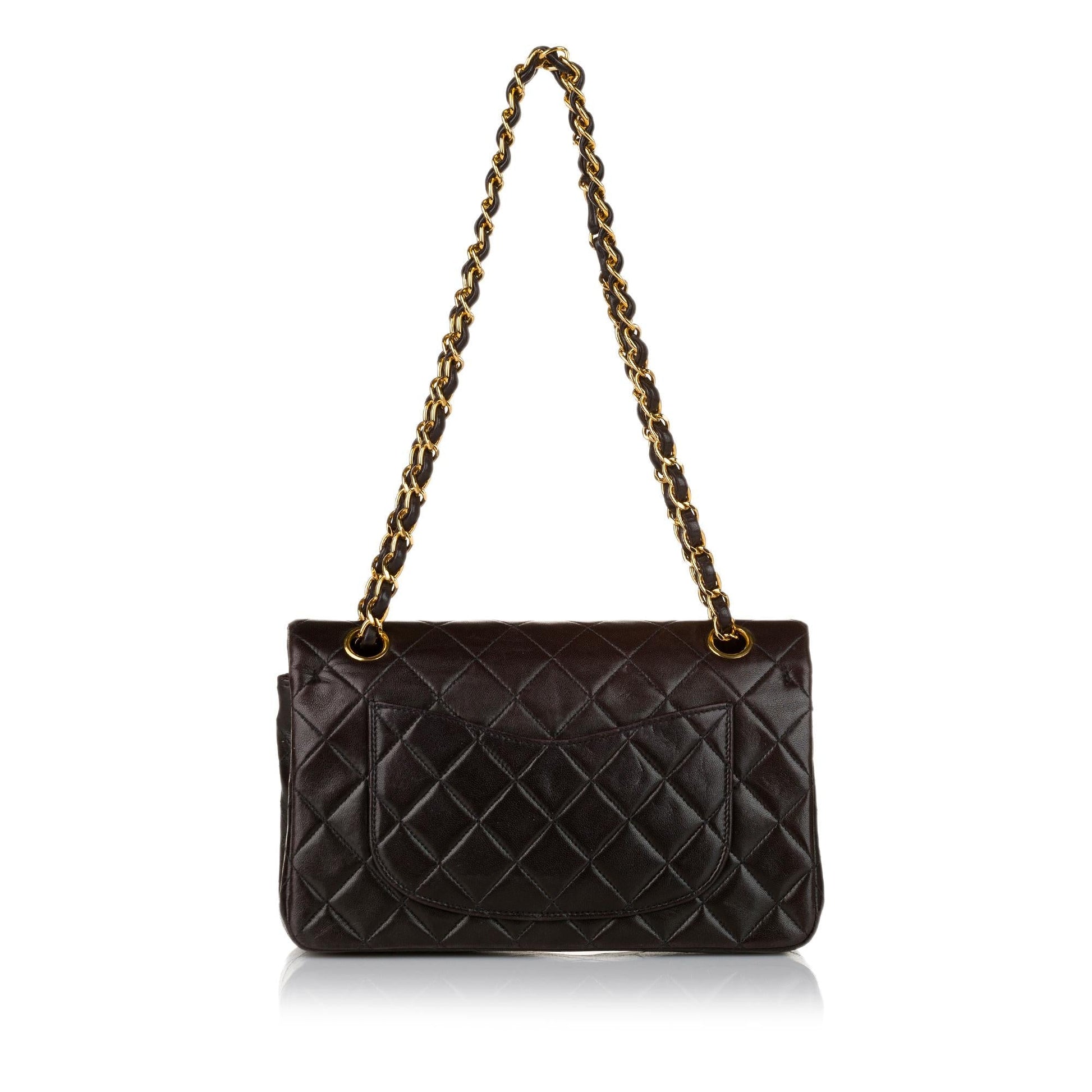 Chanel Classic Lambskin Double Flap SHG Small Leather Shoulder Bag 5