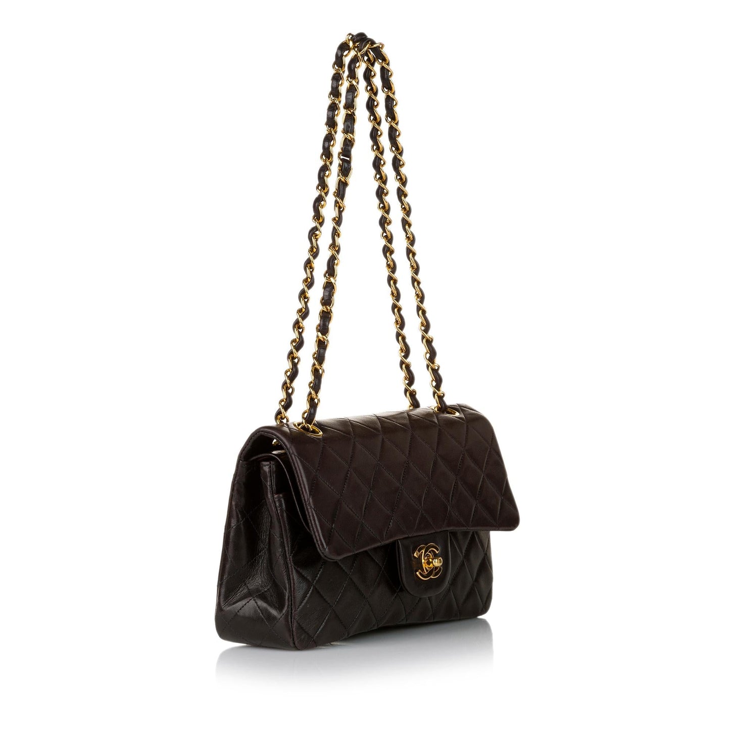 Chanel Classic Lambskin Double Flap SHG Small Leather Shoulder Bag 5