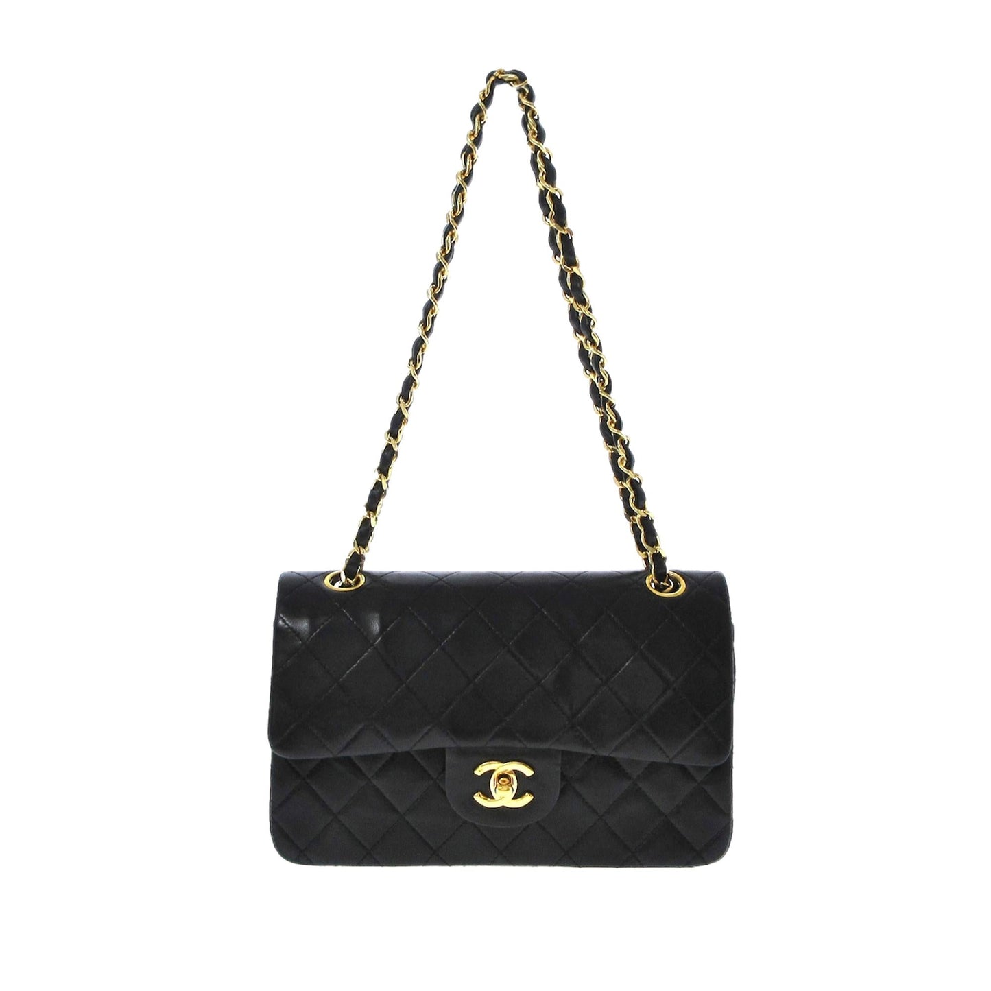 Chanel Classic Lambskin Double Flap SHG Small Leather Shoulder Bag 7