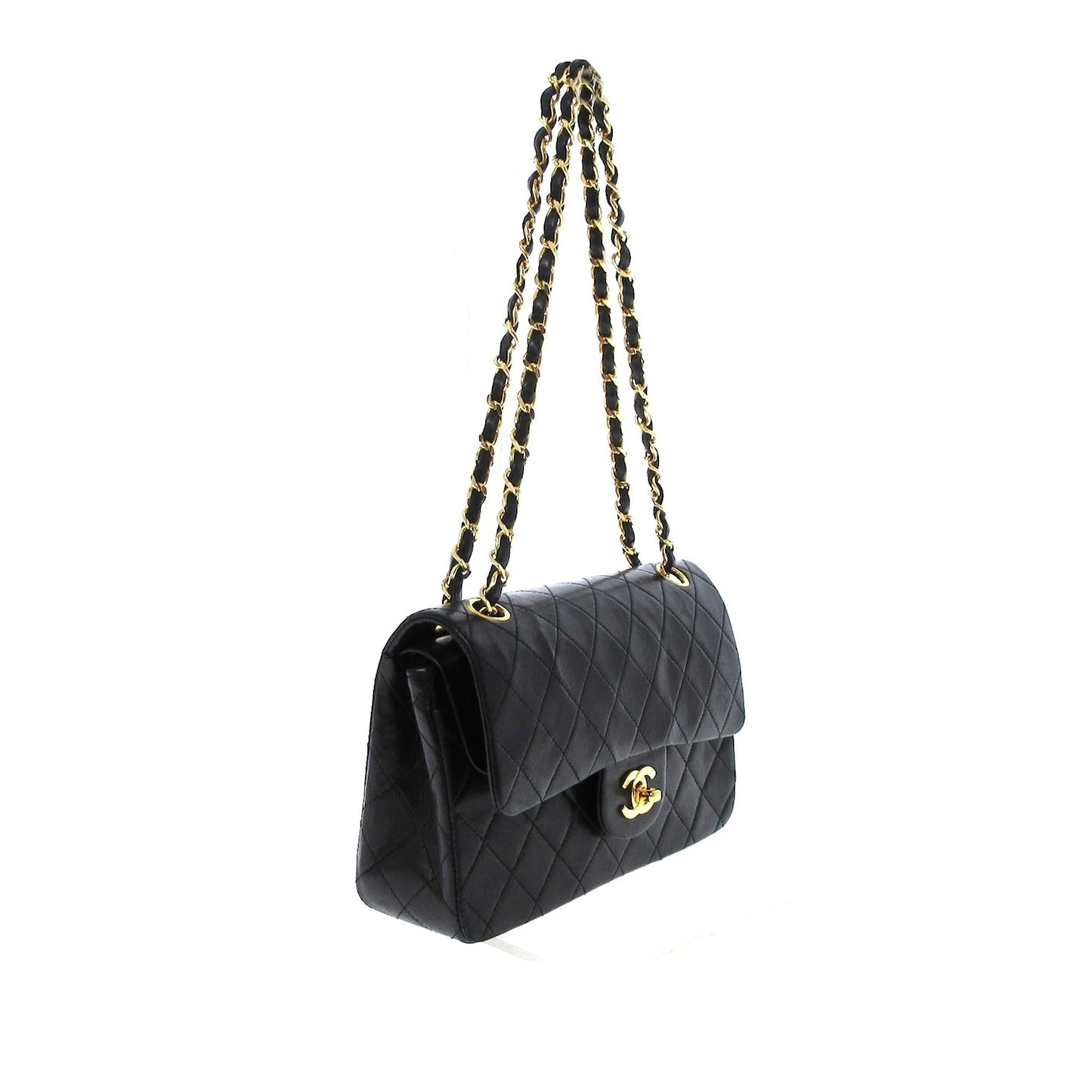 Chanel Classic Lambskin Double Flap SHG Small Leather Shoulder Bag 7