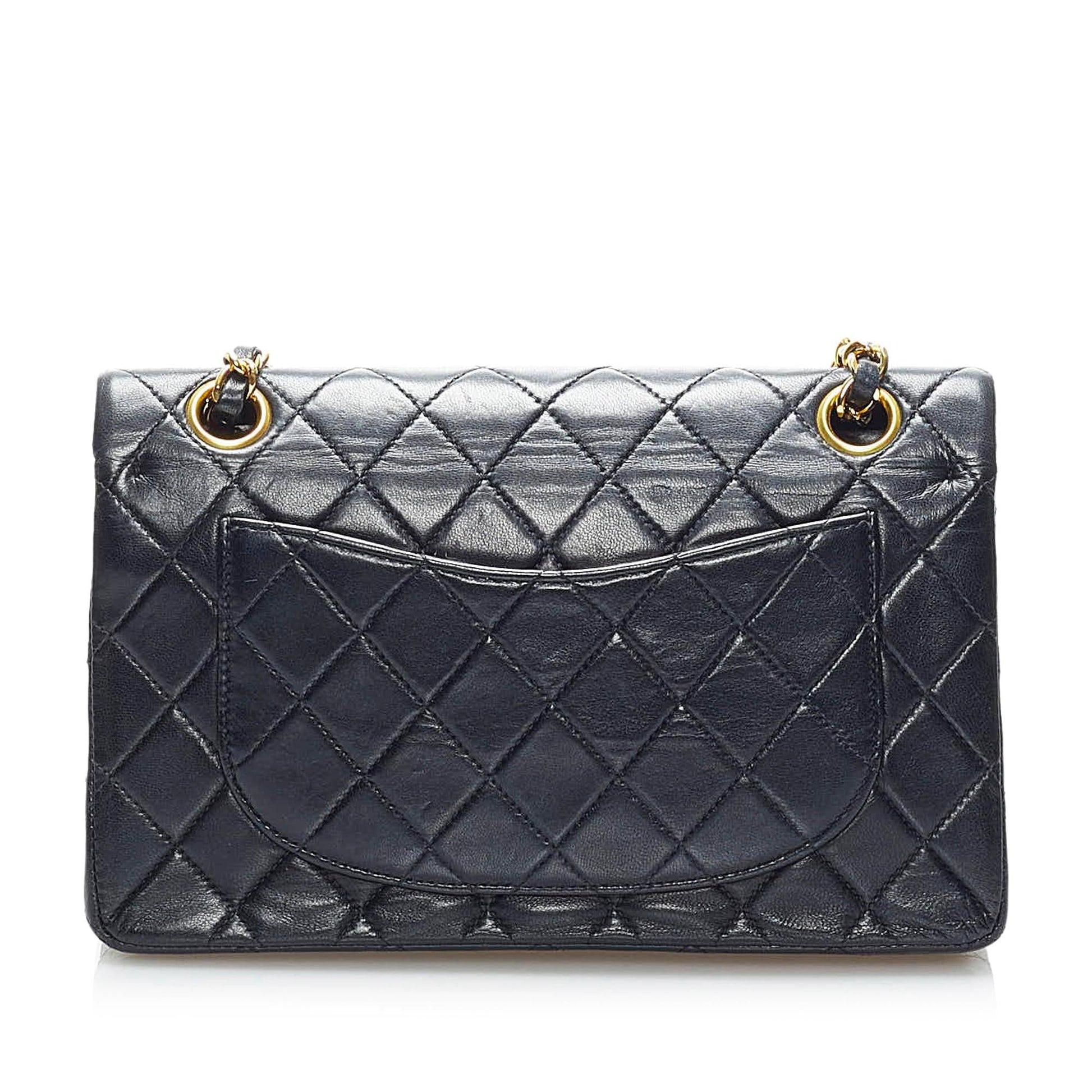 Chanel Classic Lambskin Double Flap SHG Small Leather Shoulder Bag 8