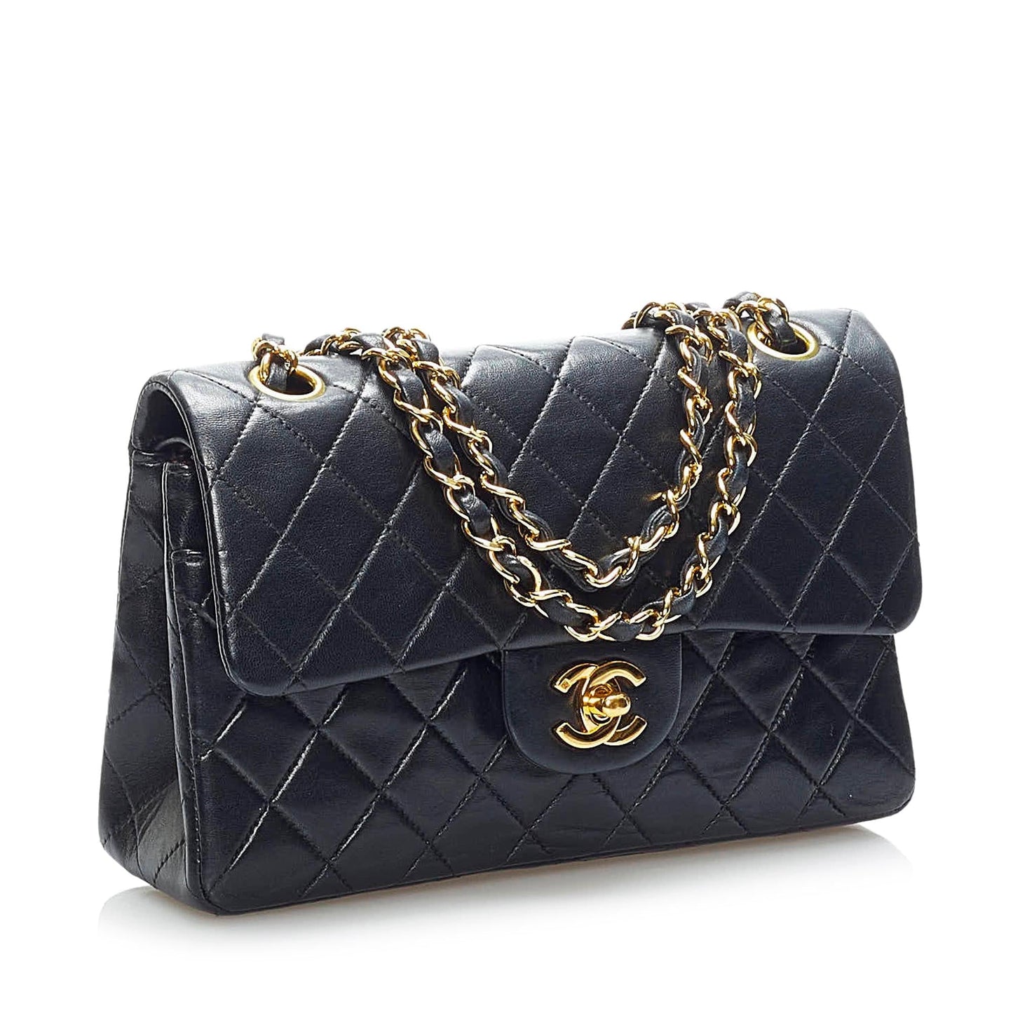Chanel Classic Lambskin Double Flap SHG Small Leather Shoulder Bag 8