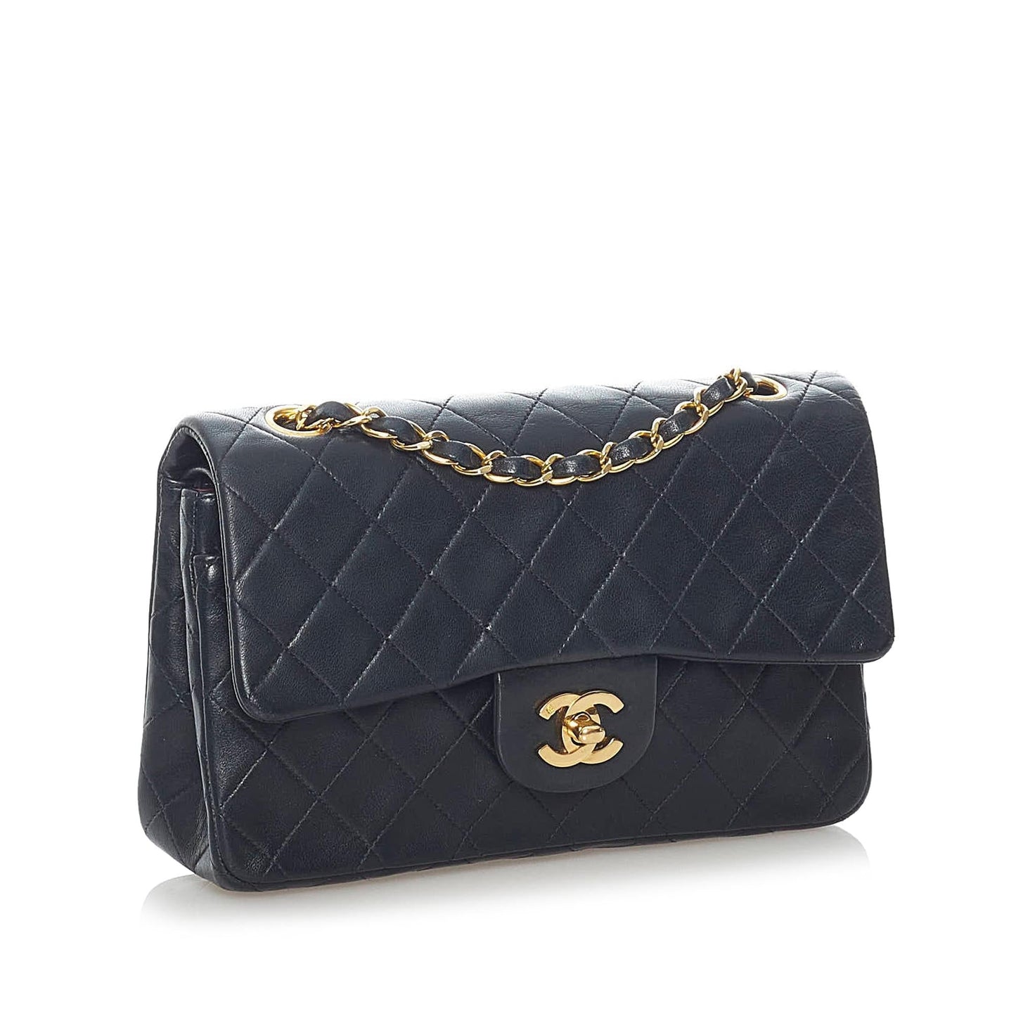 Chanel Classic Lambskin Double Flap SHG Small Leather Shoulder Bag 10