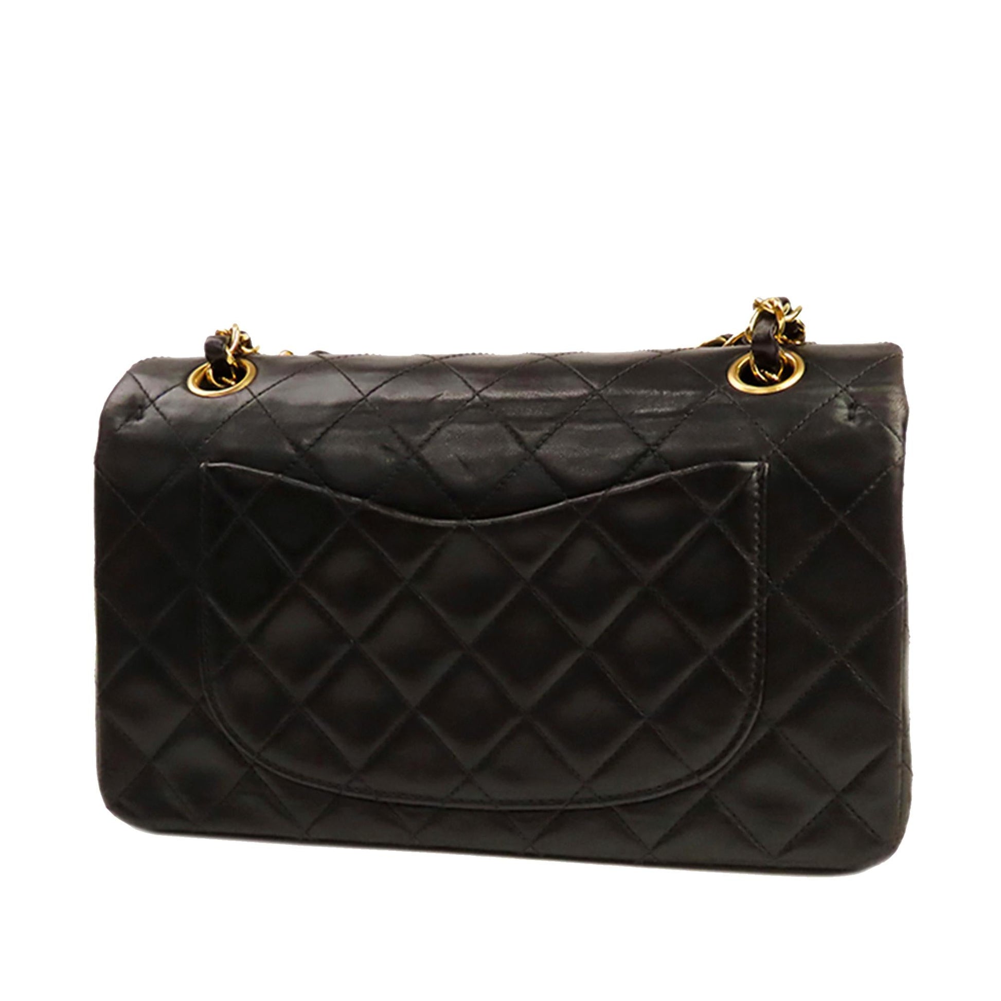 Chanel Classic Lambskin Double Flap SHG Small Leather Shoulder Bag 12