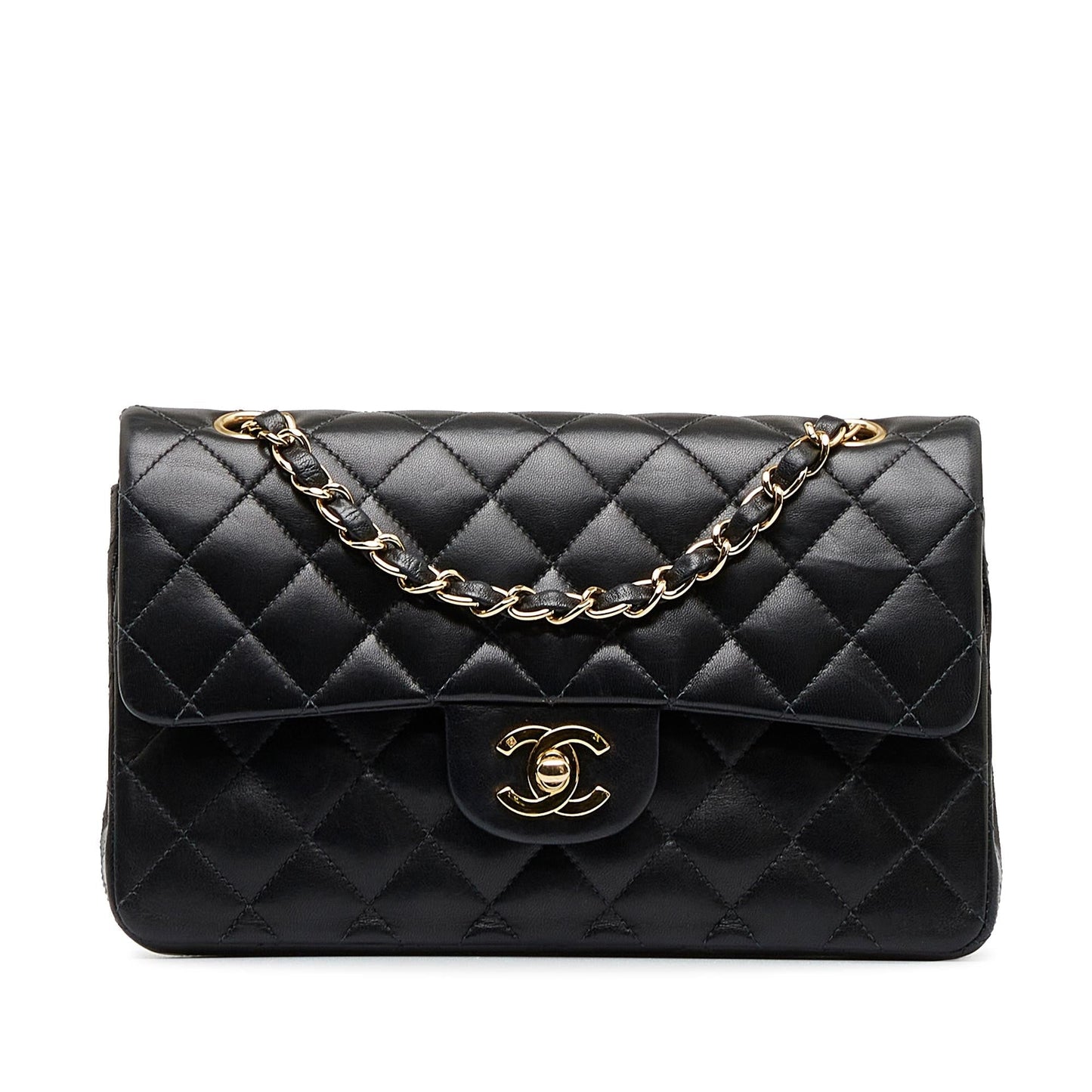 Chanel Classic Lambskin Double Flap SHG-acYIYl Small Leather Shoulder Bag