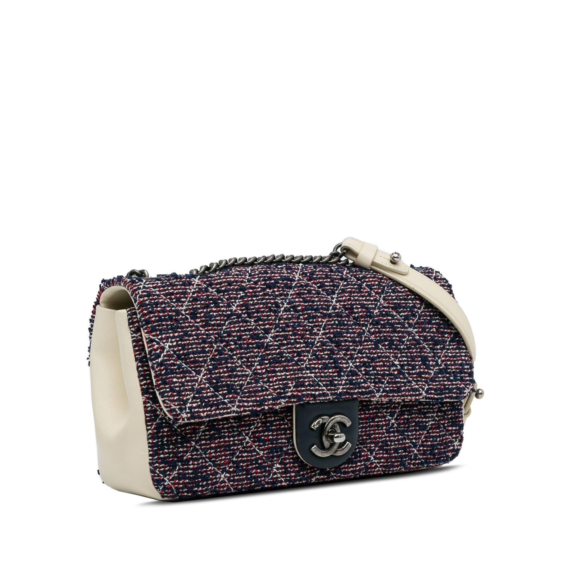 Chanel Small Classic Tweed Flap Bag 228383 Right Angle 0 Parent