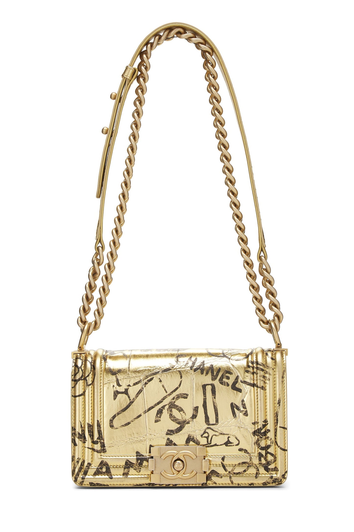 Chanel BOY Gold Small Handbag