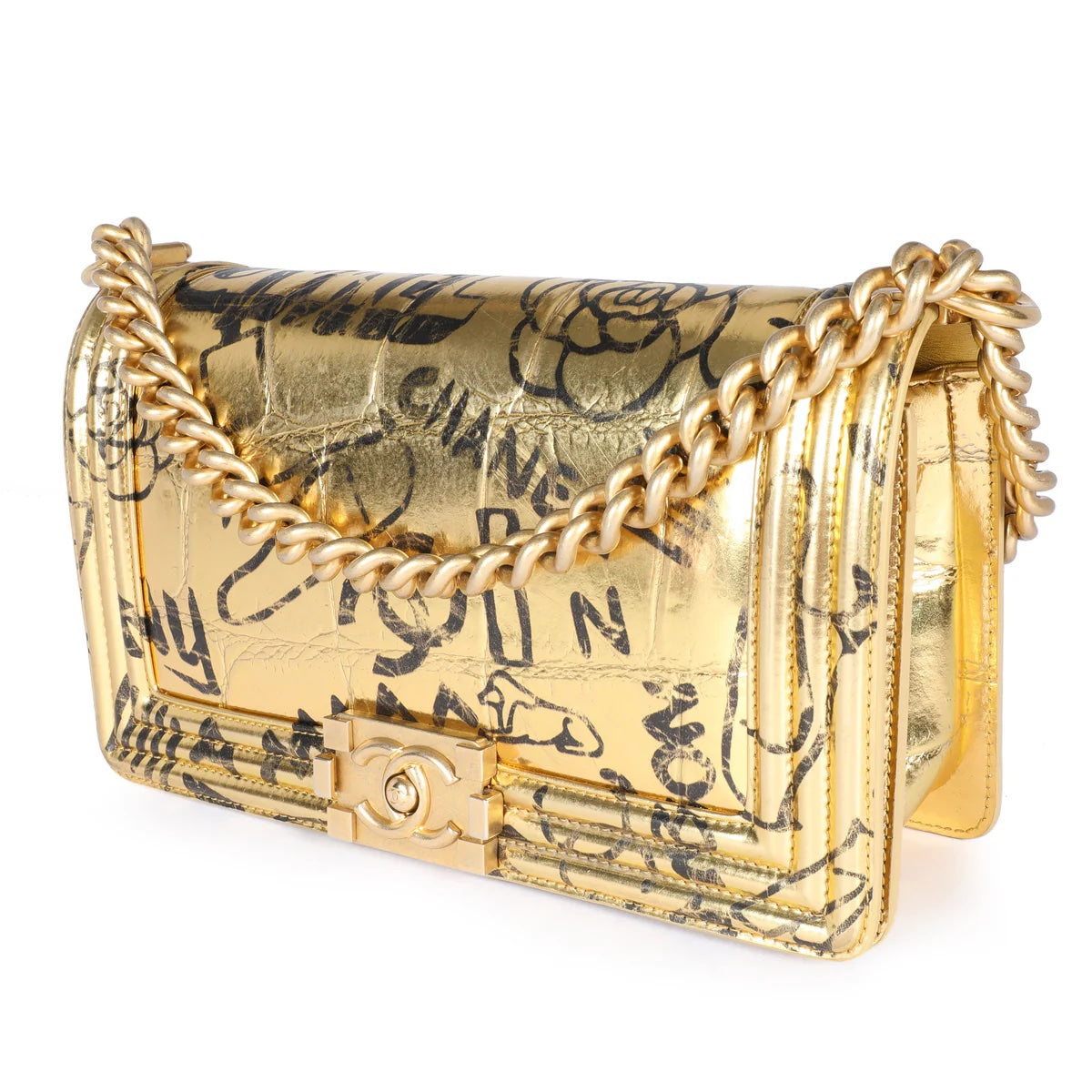 Chanel BOY Gold Small Handbag