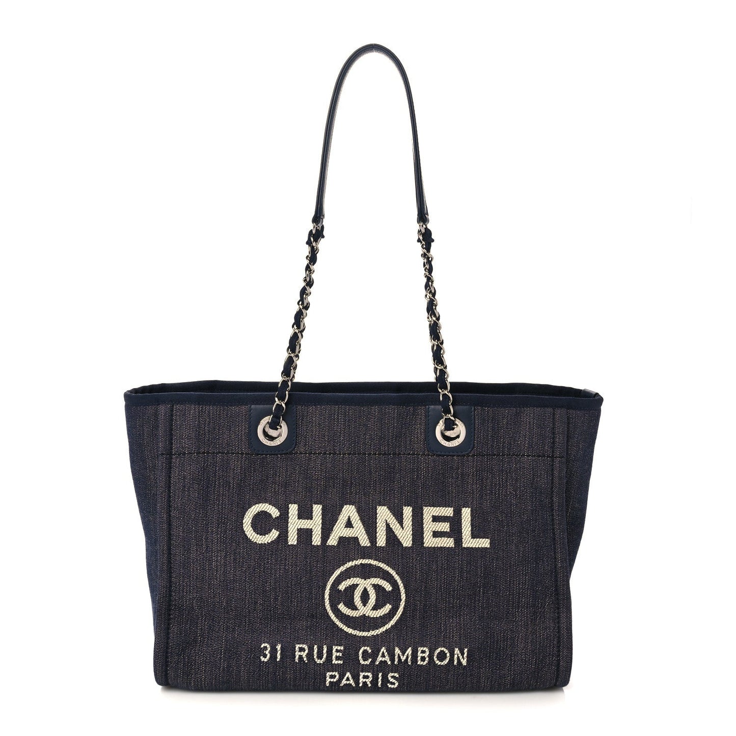 Chanel Deauville Indigo Denim Small Tote Bag
