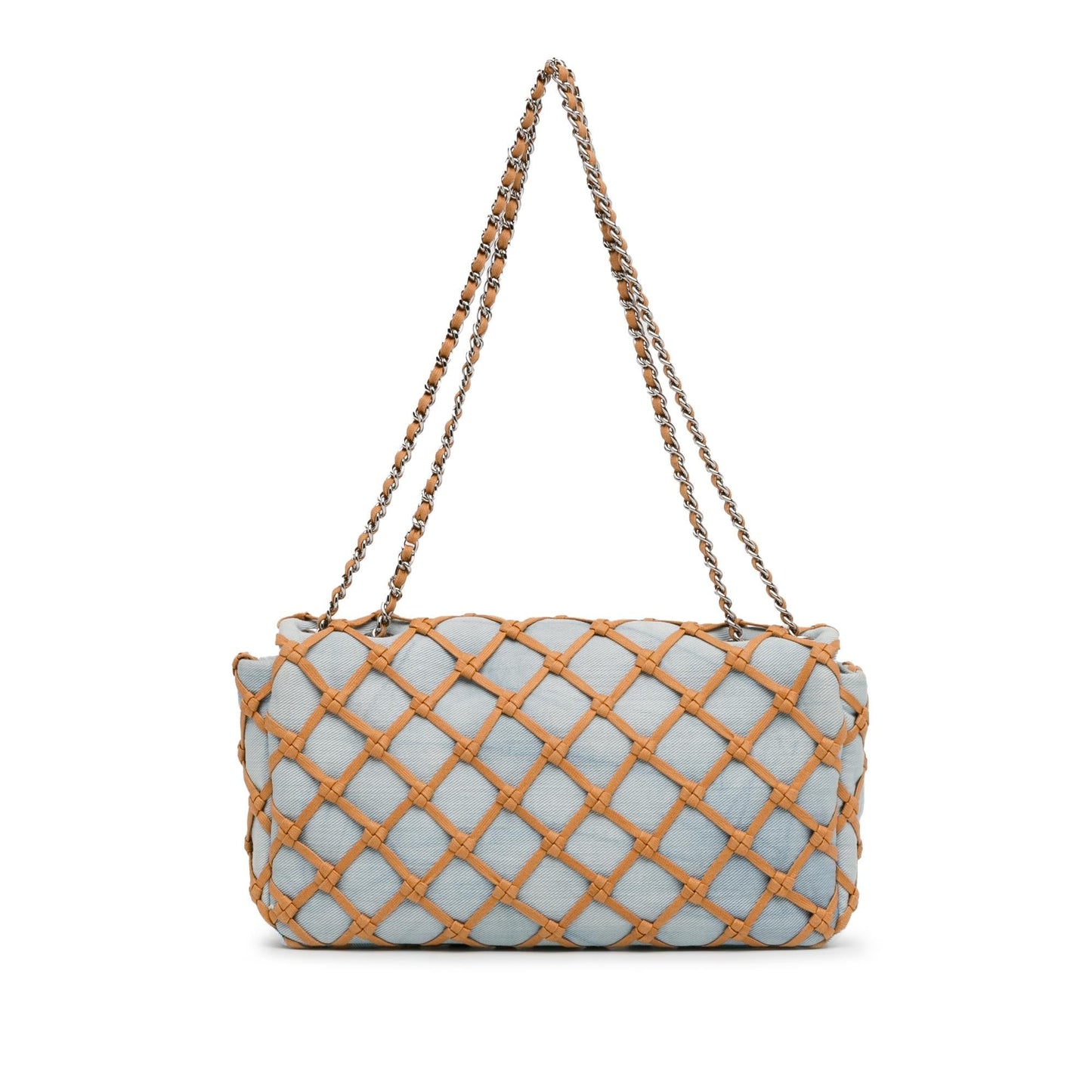 Chanel Denim Canebiers Net Flap Small Handbag