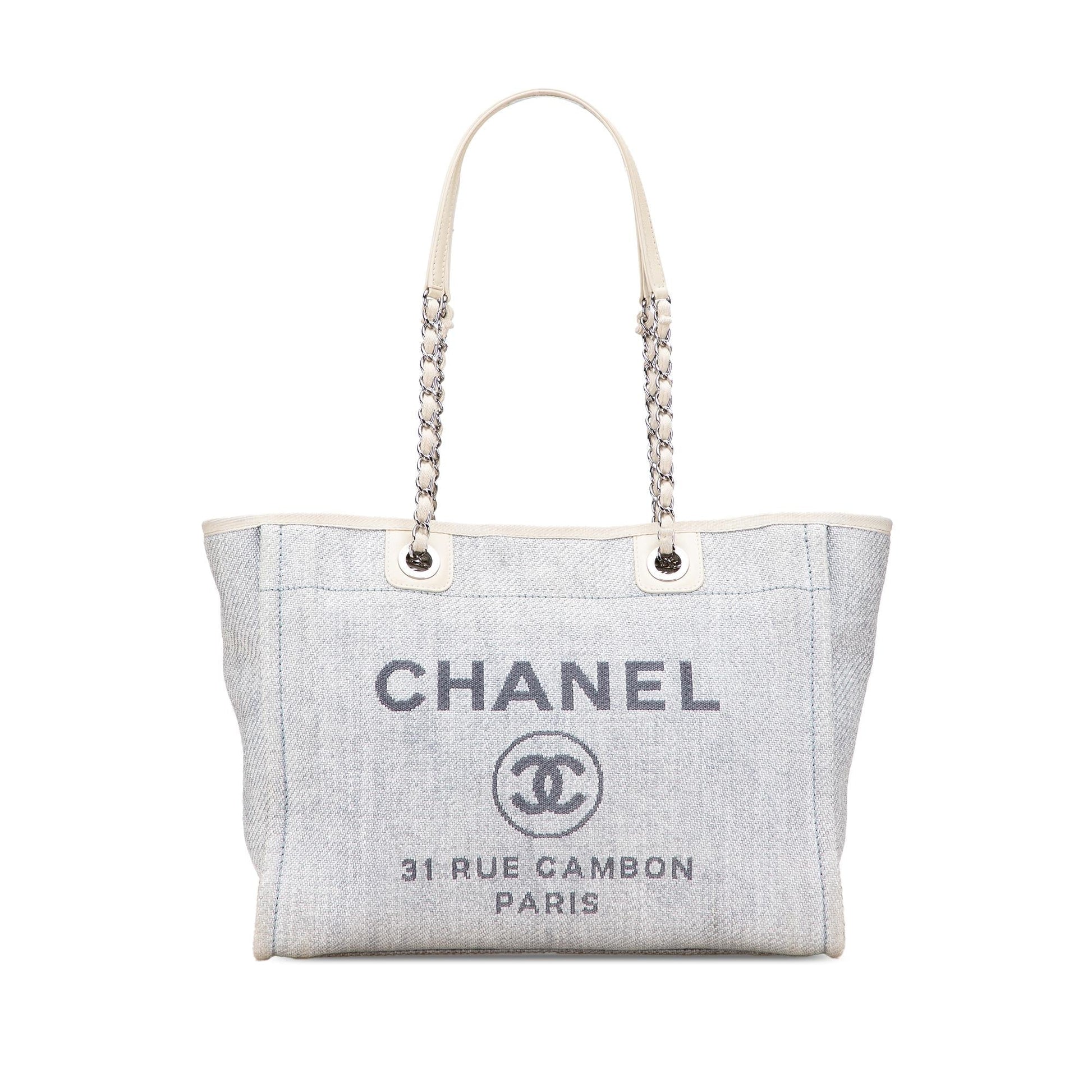 Chanel Denim Deauville Small Tote Bag