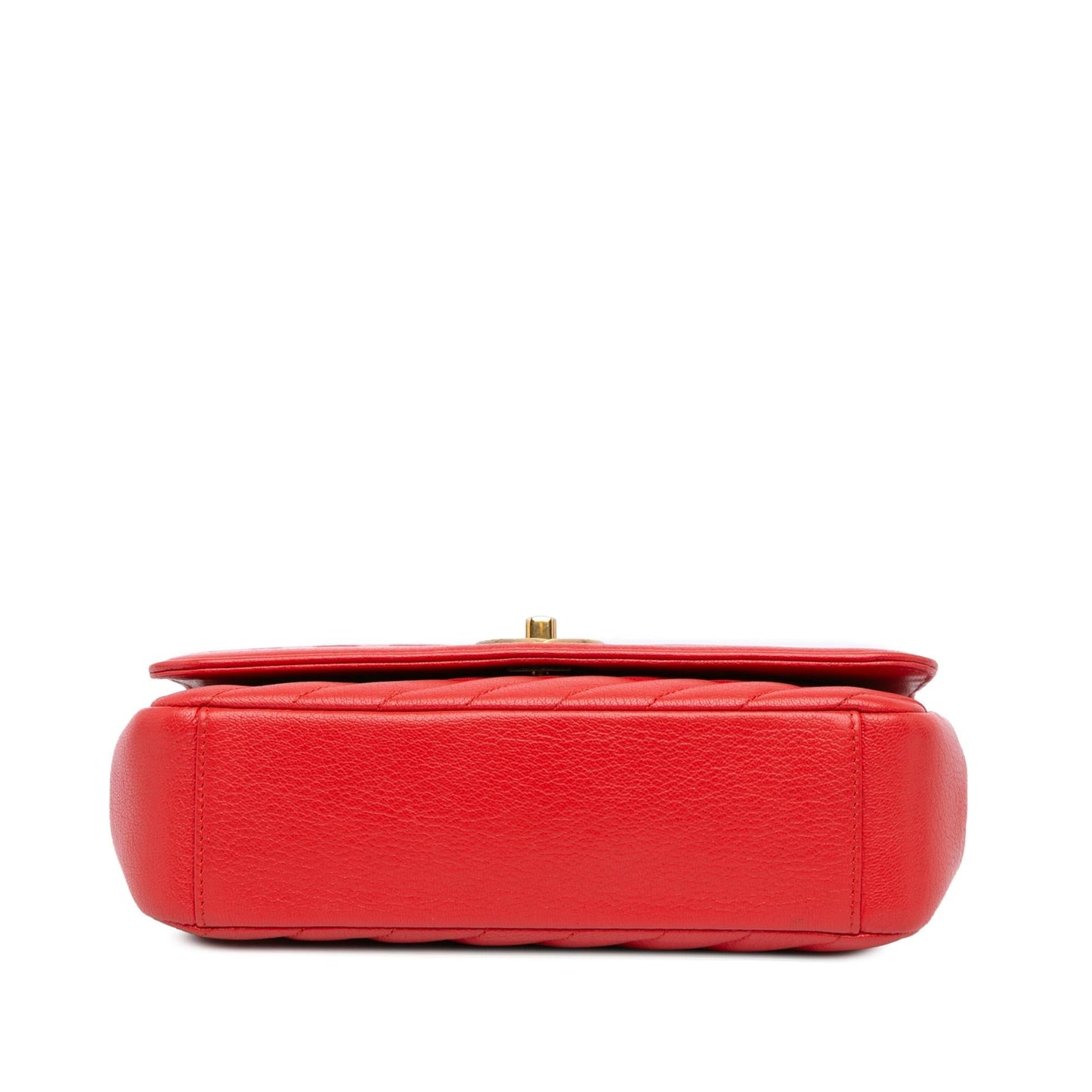 Chanel Diagonal Quilted Goatskin Flap Small Handbag