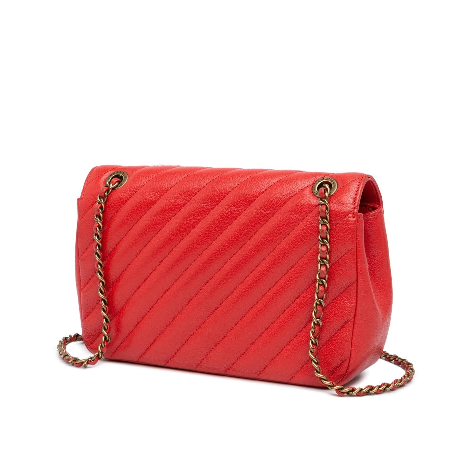 Chanel Small Diagonal Quilted Goatskin Flap Handbag
