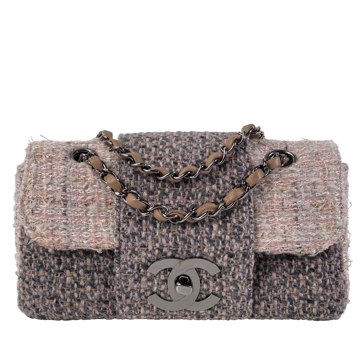 Chanel Fantasy Tweed Flap SHG-sHynoj Small Shoulder Bag