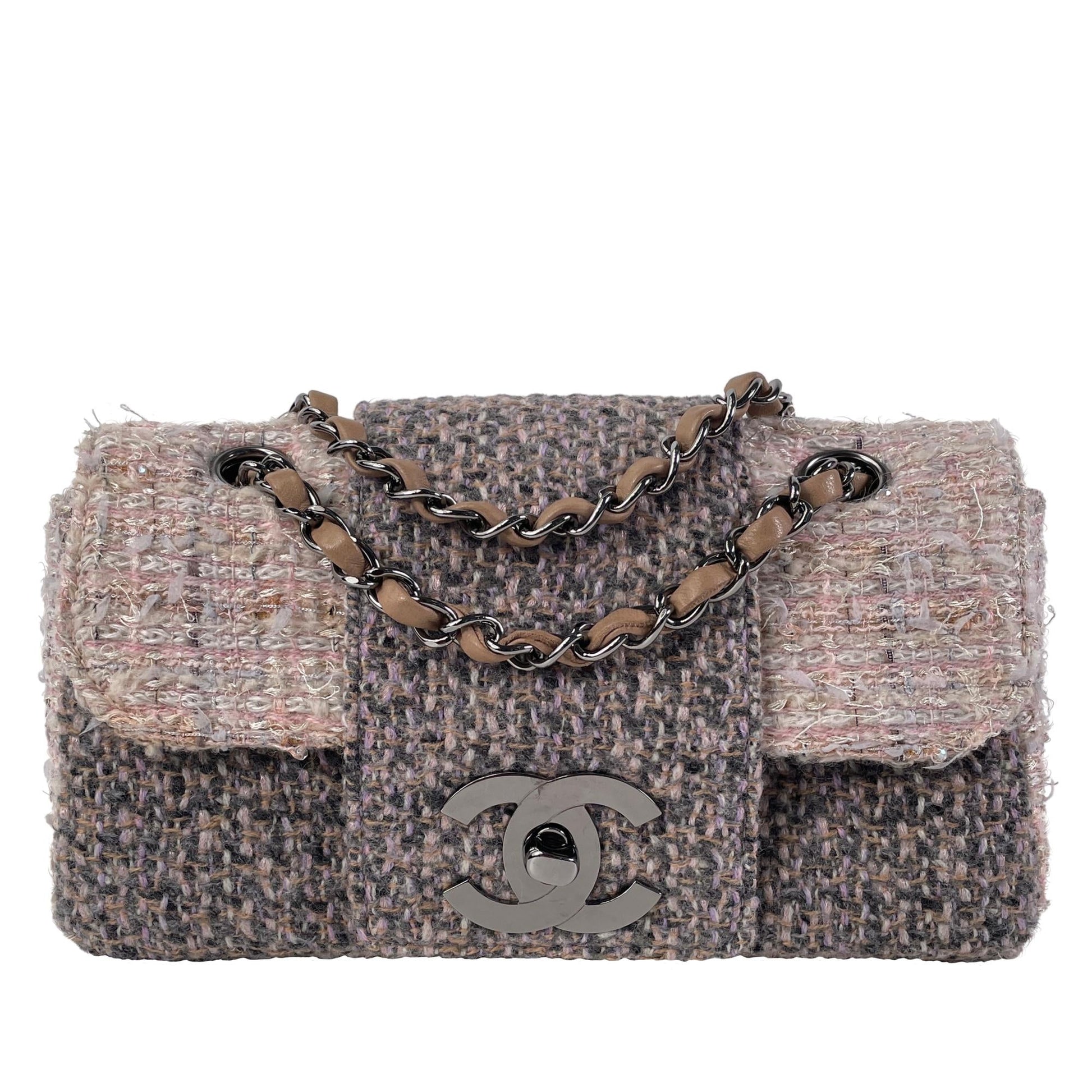 Chanel Fantasy Tweed Flap SHG-sHynoj Small Shoulder Bag