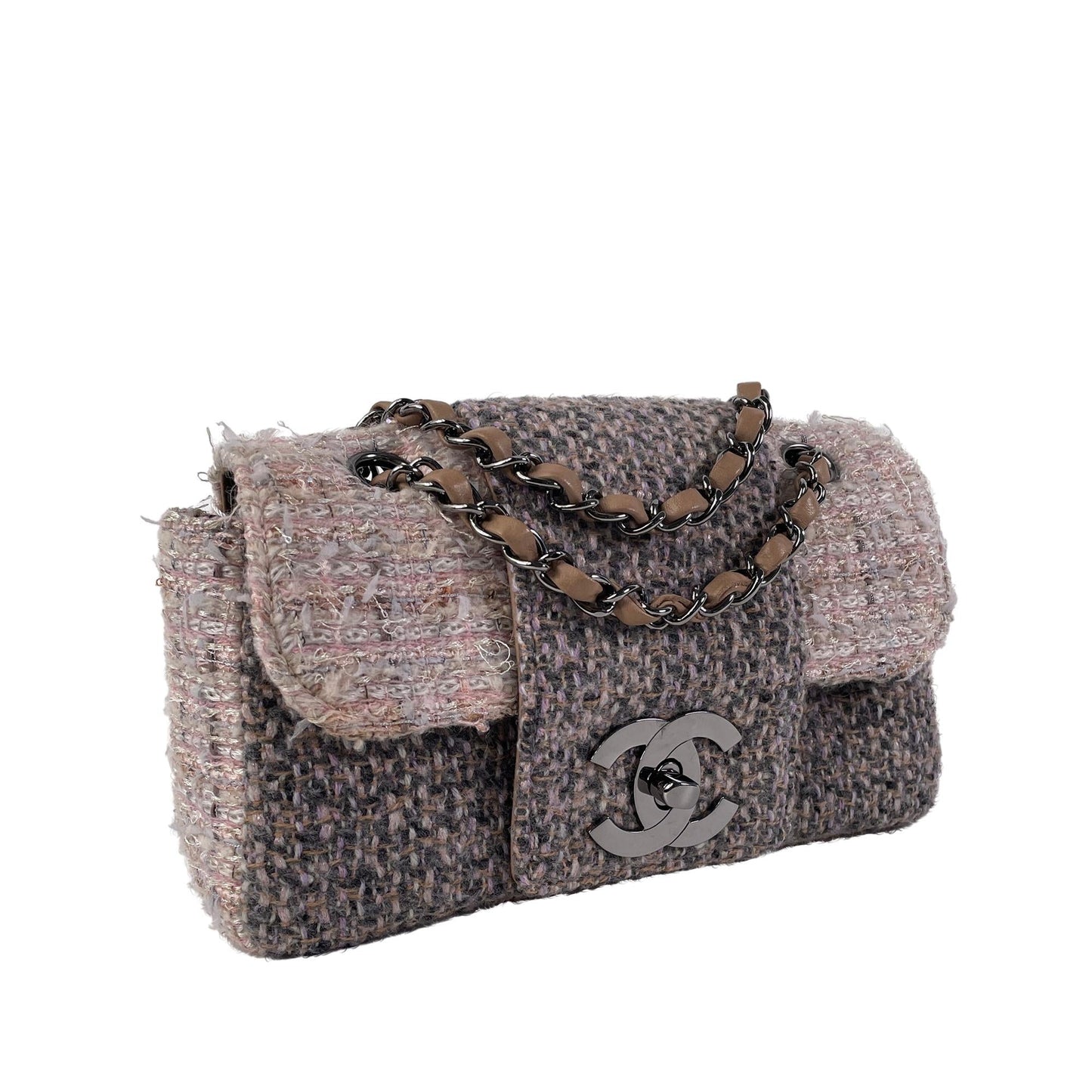 Chanel Fantasy Tweed Flap SHG-sHynoj Small Shoulder Bag