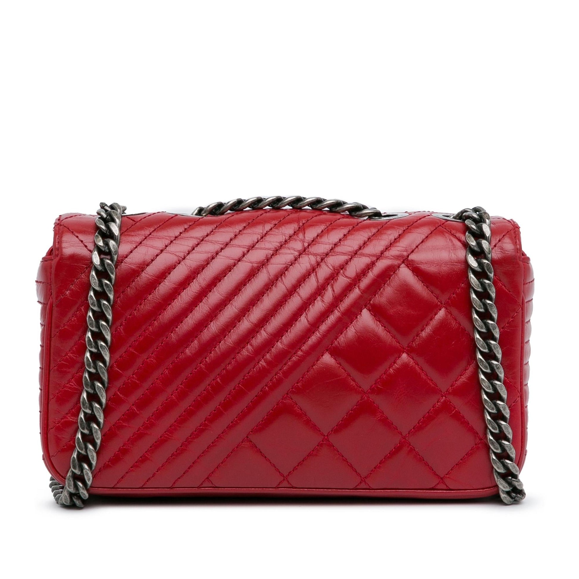 Chanel Glazed Calfskin Coco Boy Flap SHG-1nxK54 Small Handbag