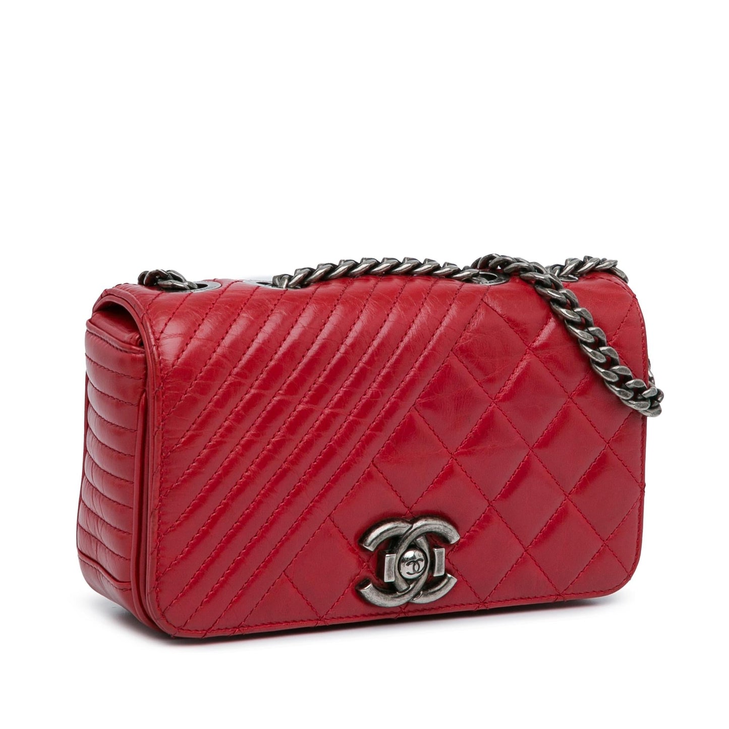 Chanel Small Glazed Calfskin Coco Boy Flap (shg 1NXK54) Handbag