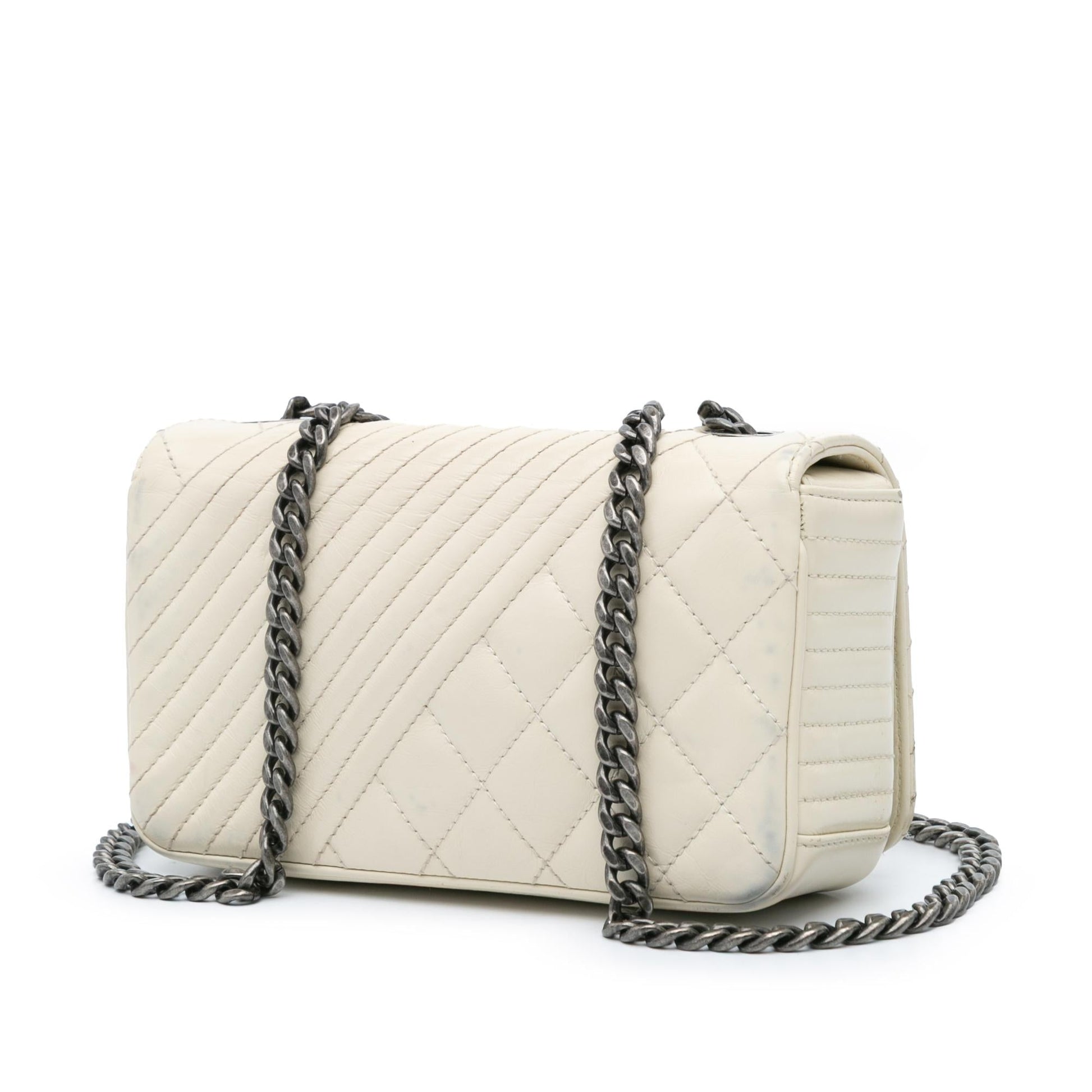 Chanel Small Glazed Calfskin Coco Boy Flap Handbag