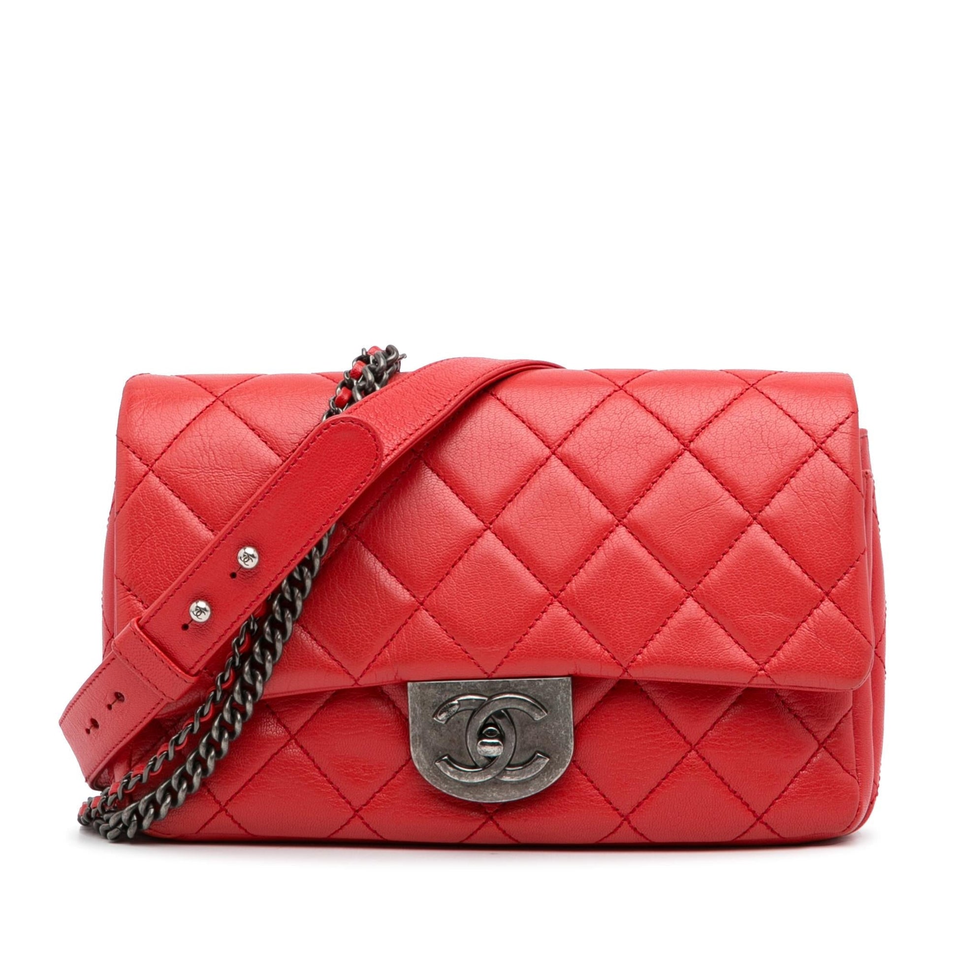 Chanel Goatskin Double Carry Waist Flap Small Handbag