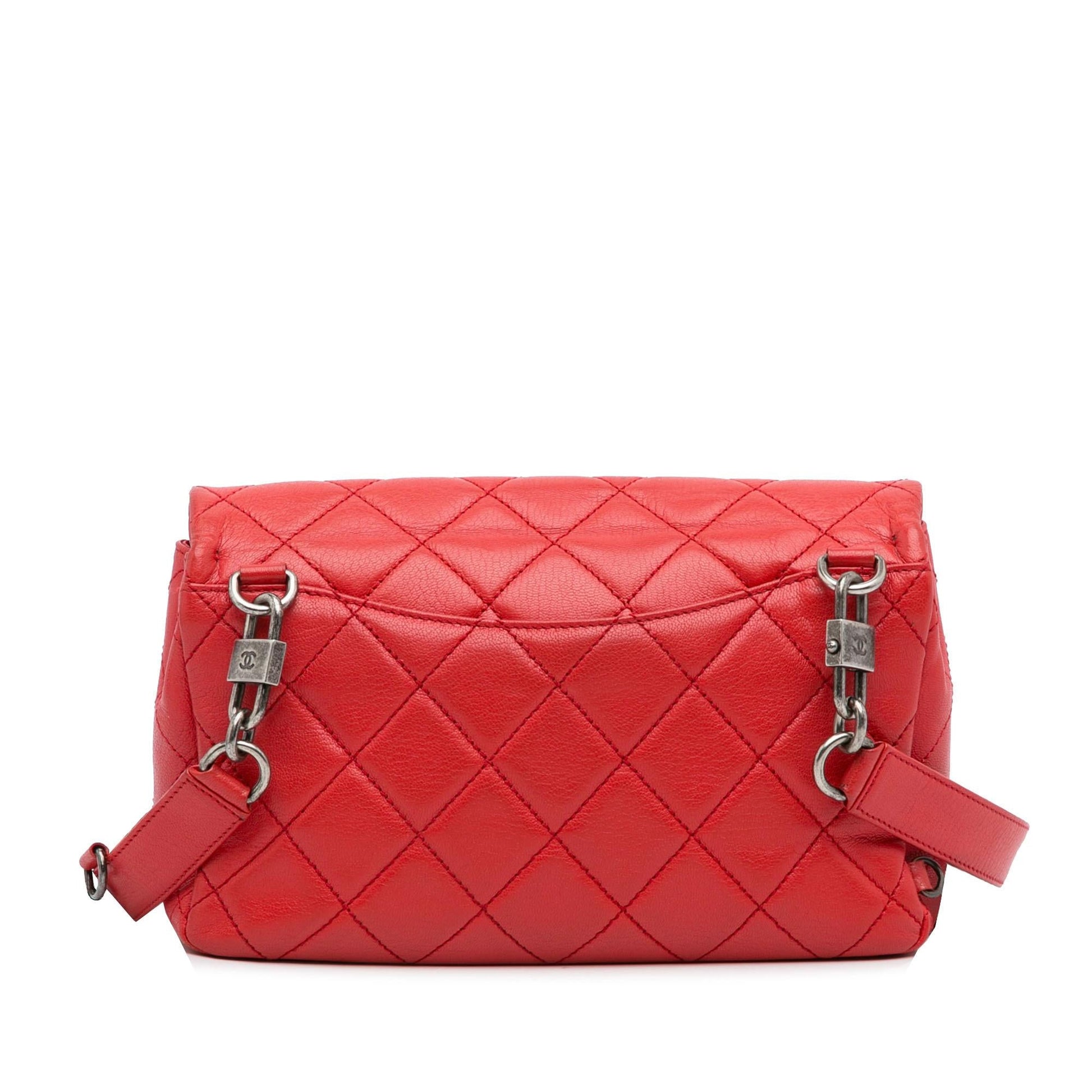 Chanel Small Goatskin Double Carry Waist Chain Flap Handbag
