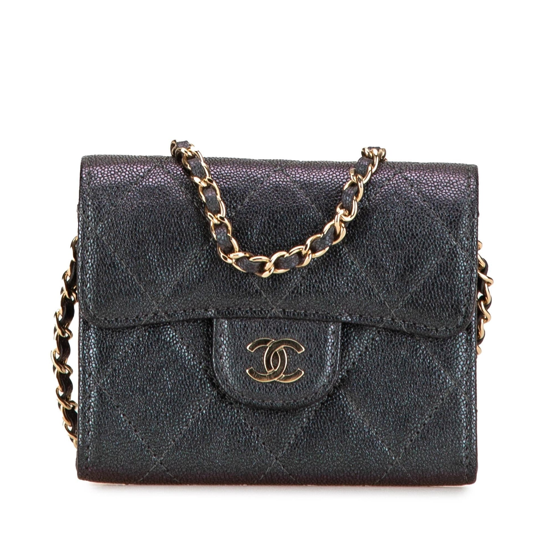 Chanel Iridescent Caviar Single Flap Small Handbag