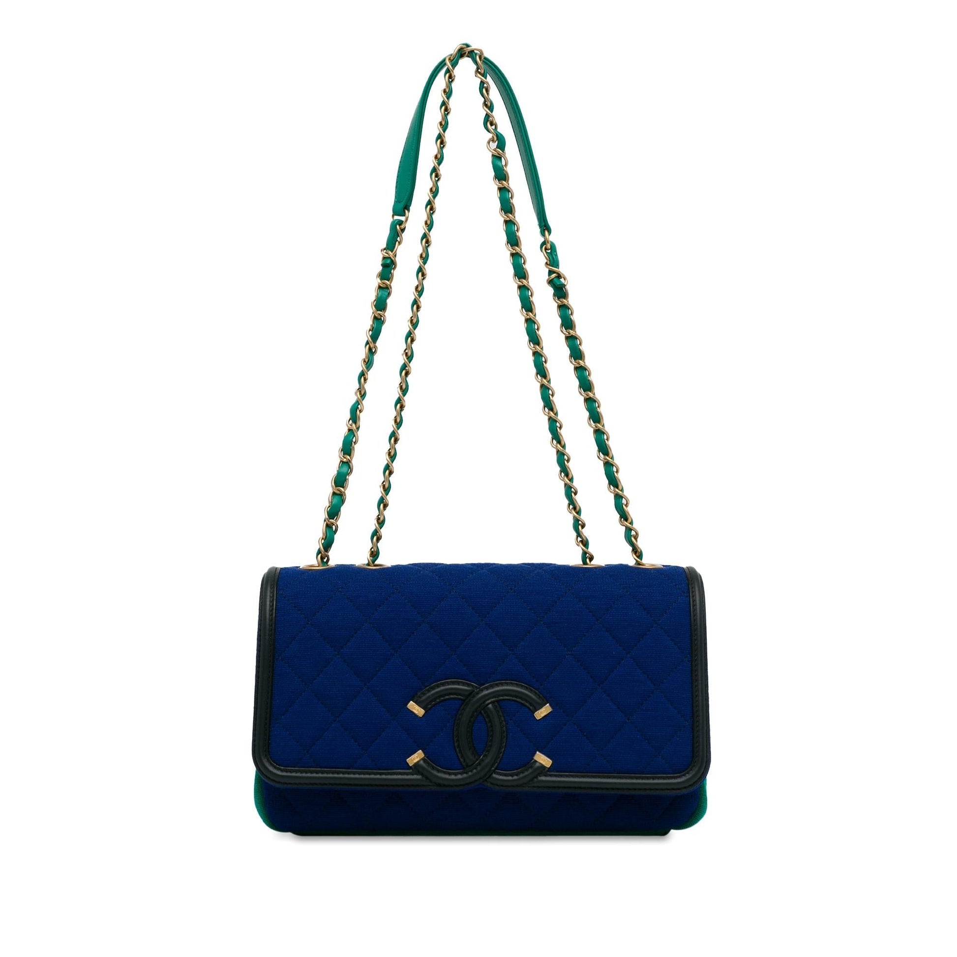 Chanel Jersey CC Filigree Flap SHG-lQ18V3 Small Handbag