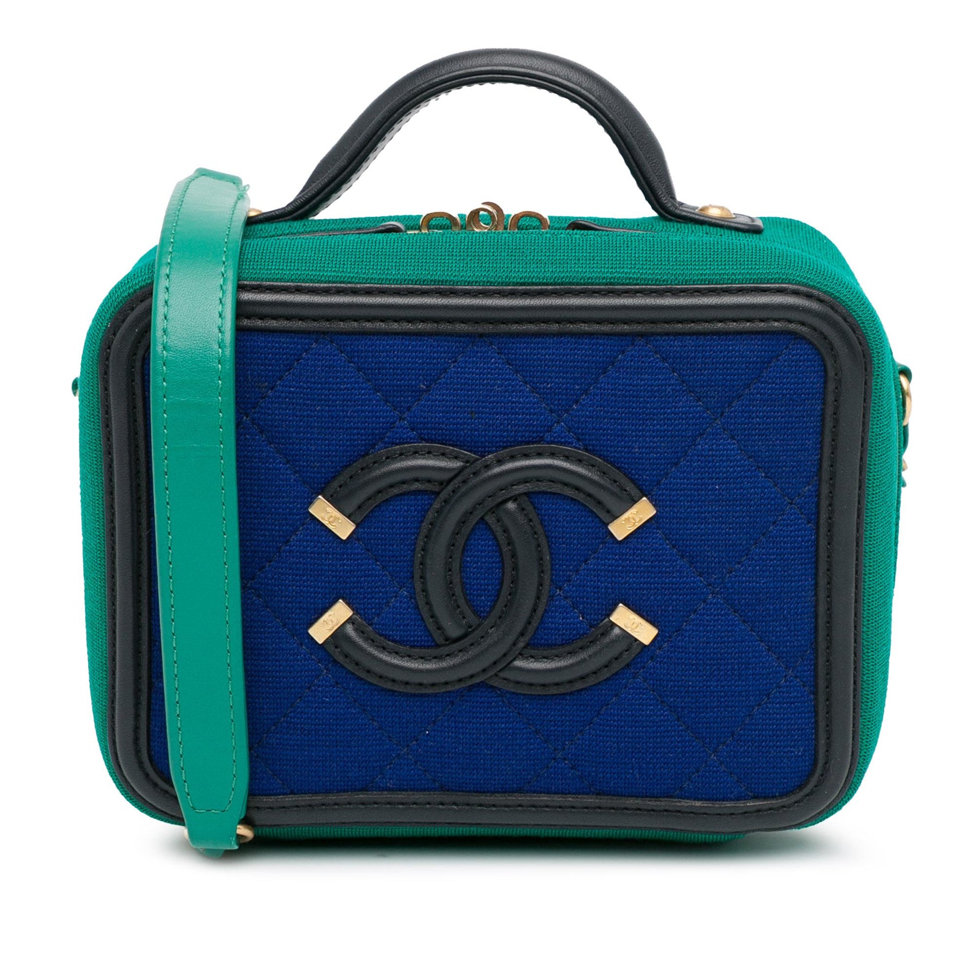 Chanel Jersey CC Filigree Vanity Small Handbag