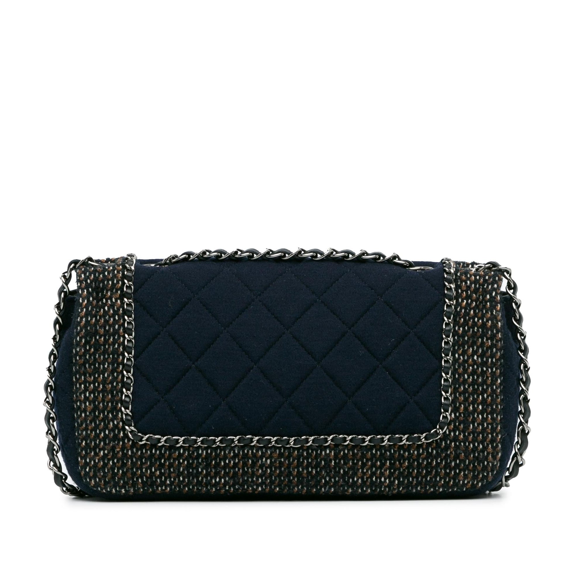 Chanel Small Jersey Tweed Flap Handbag