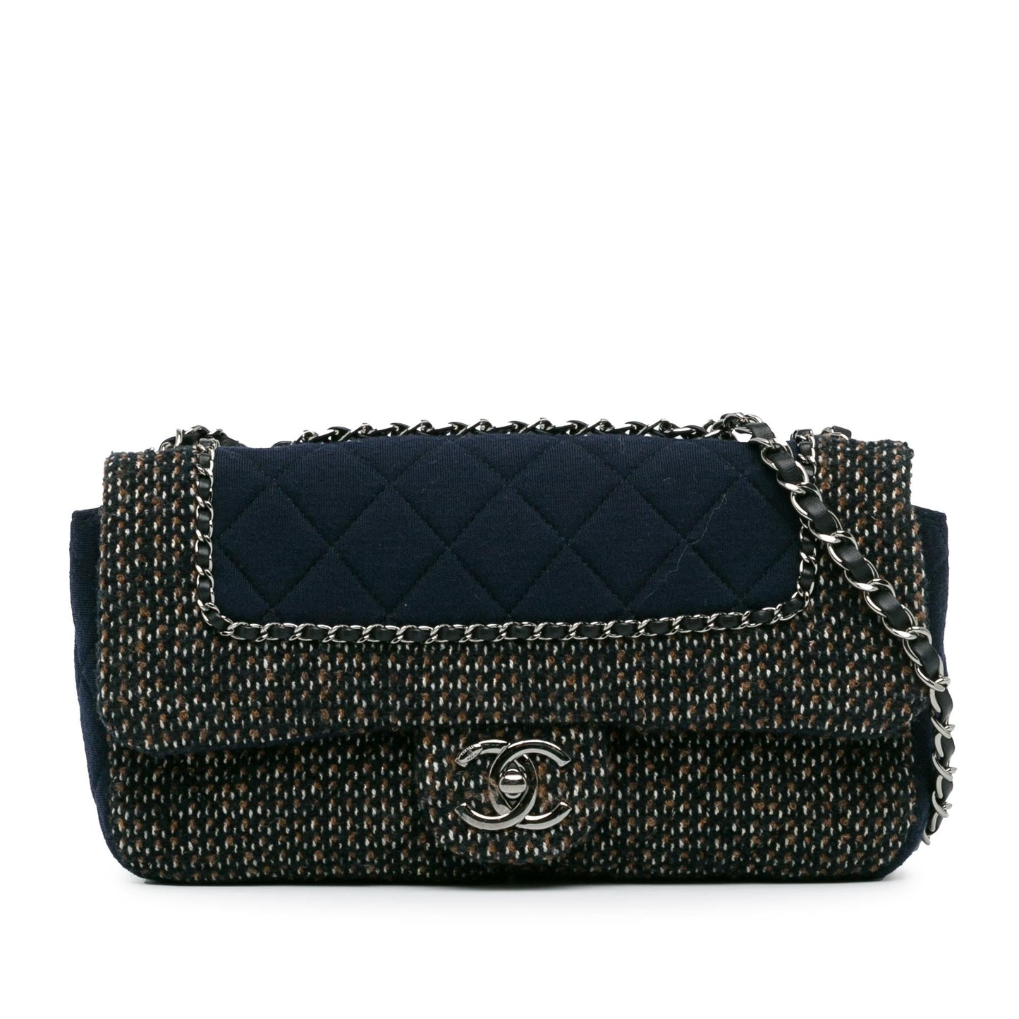 Chanel Jersey Tweed Flap Small Handbag Flap 1