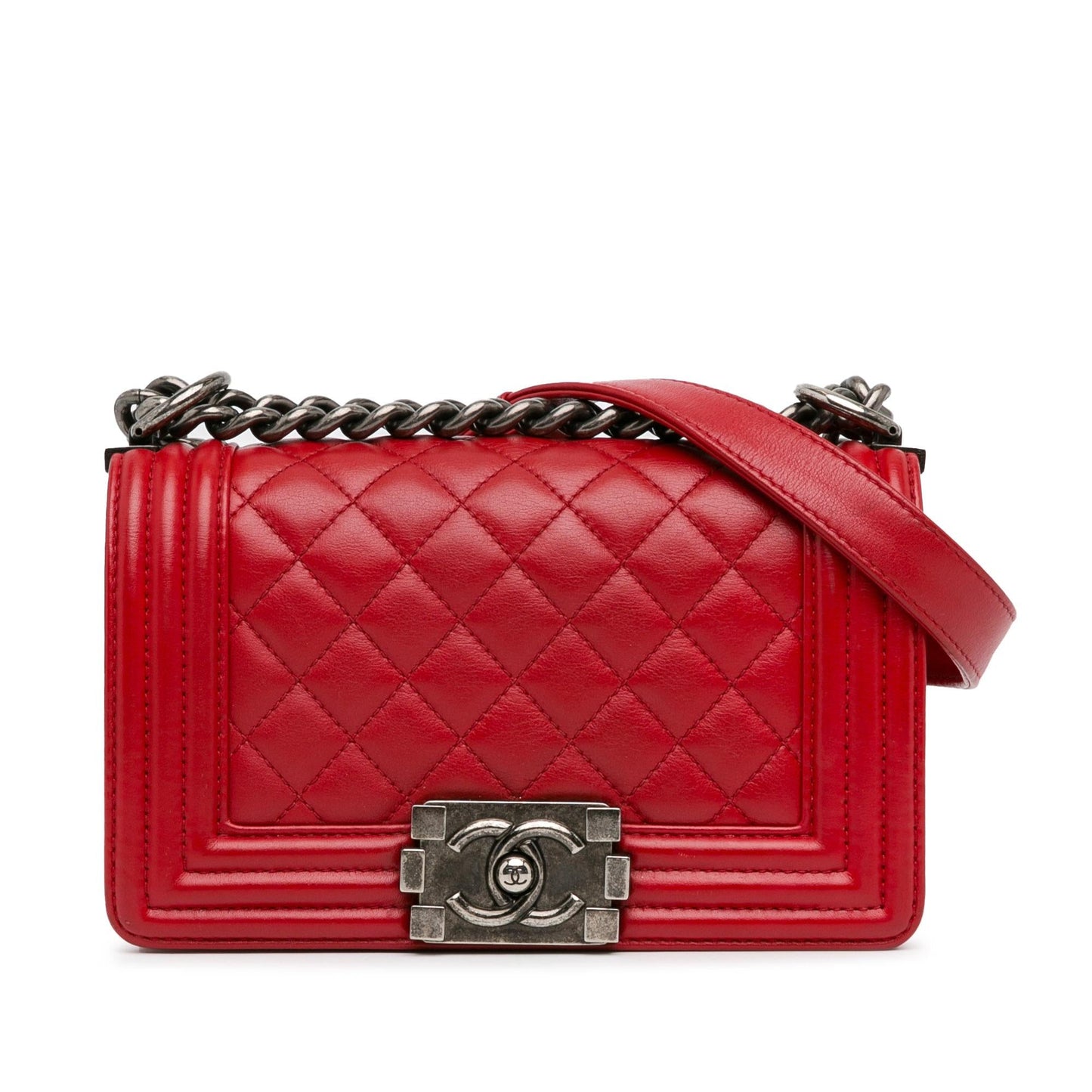 Chanel Lambskin Boy Flap SHG-ARfIAX Small Handbag