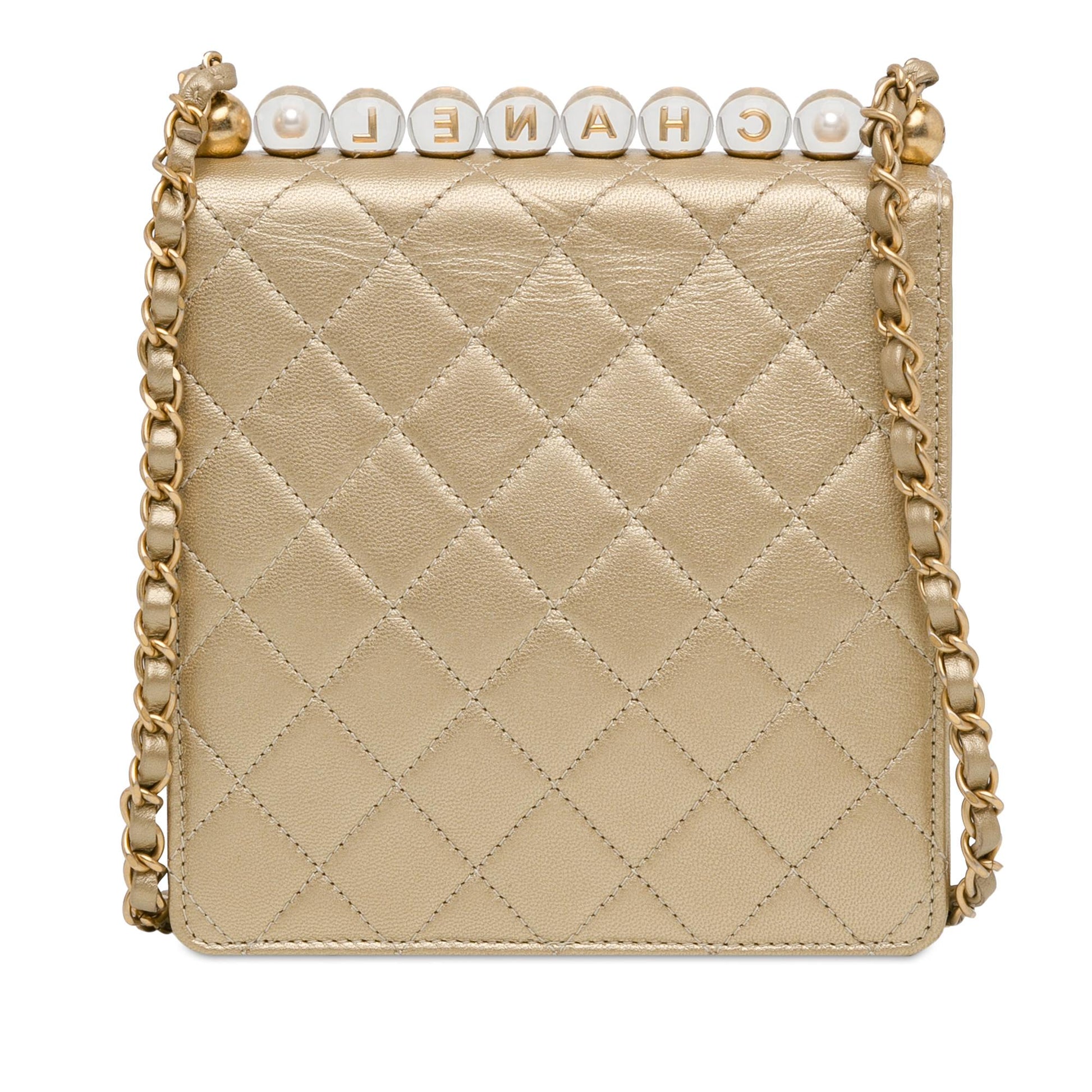Chanel Small Lambskin Chic Pearls Flap (SHG- rASt)