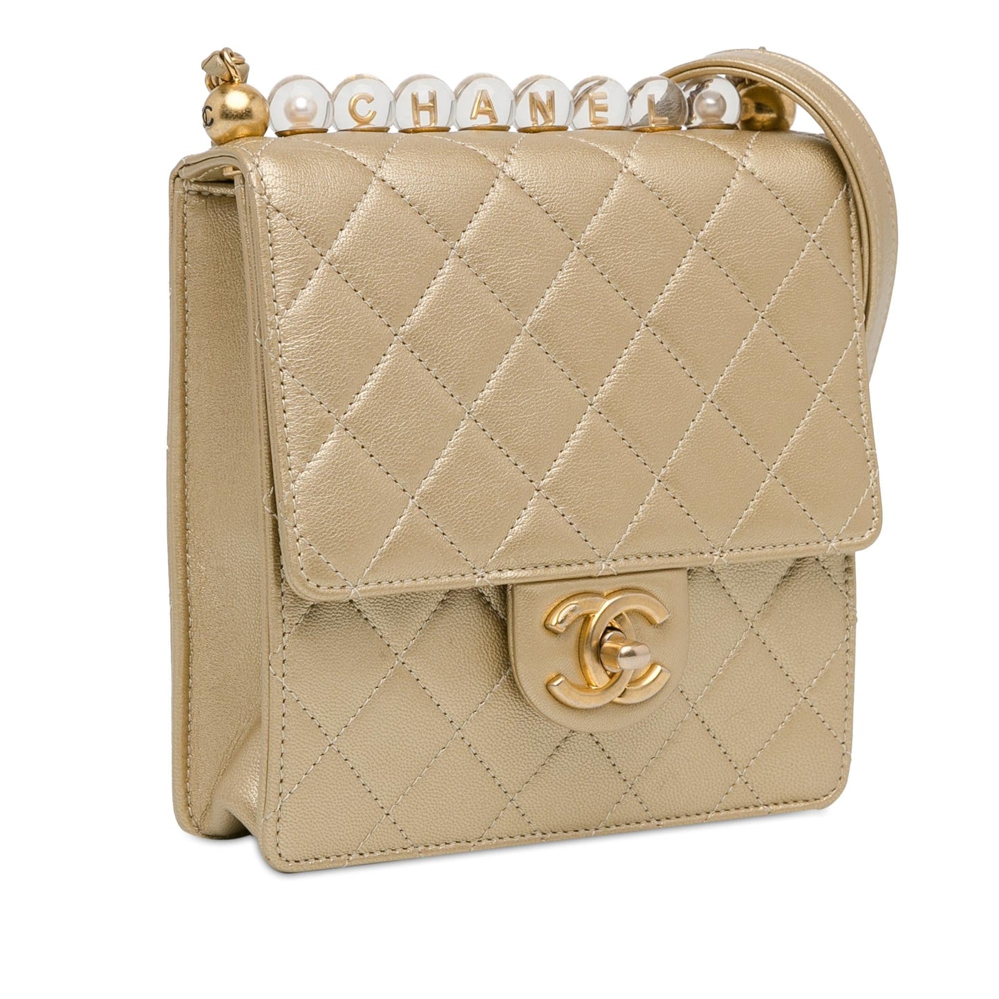 Chanel Lambskin Chic Pearls Flap SHG-AarASt Small Handbag