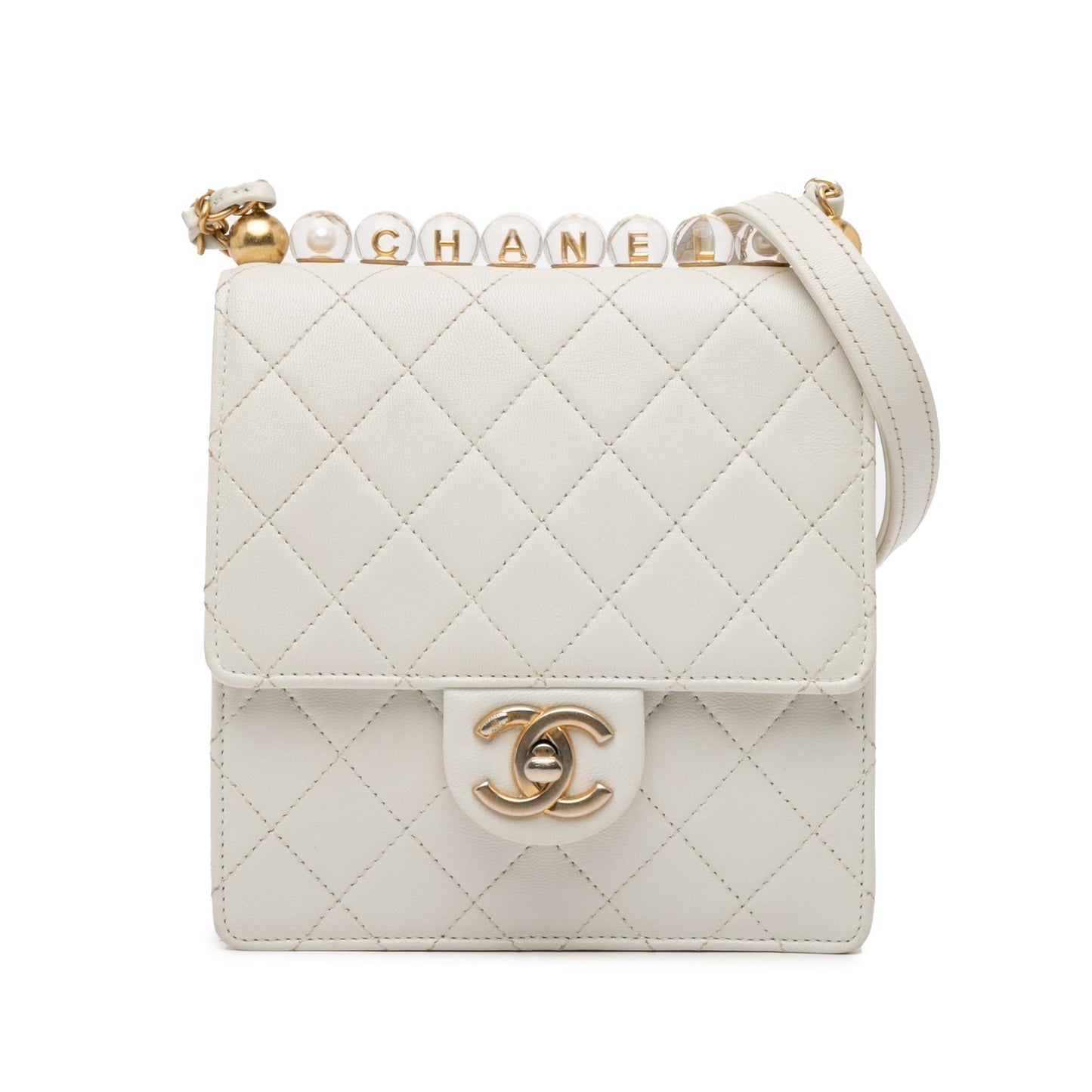 Chanel Lambskin Chic Pearls Flap SHG-dGzanu Small Handbag