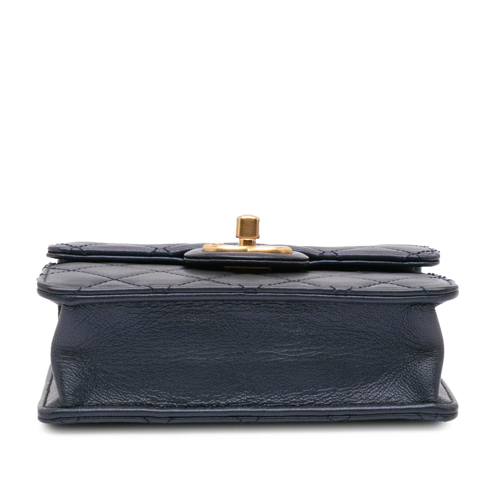 Chanel Lambskin Chic Pearls Flap Small Handbag Pearls Flap