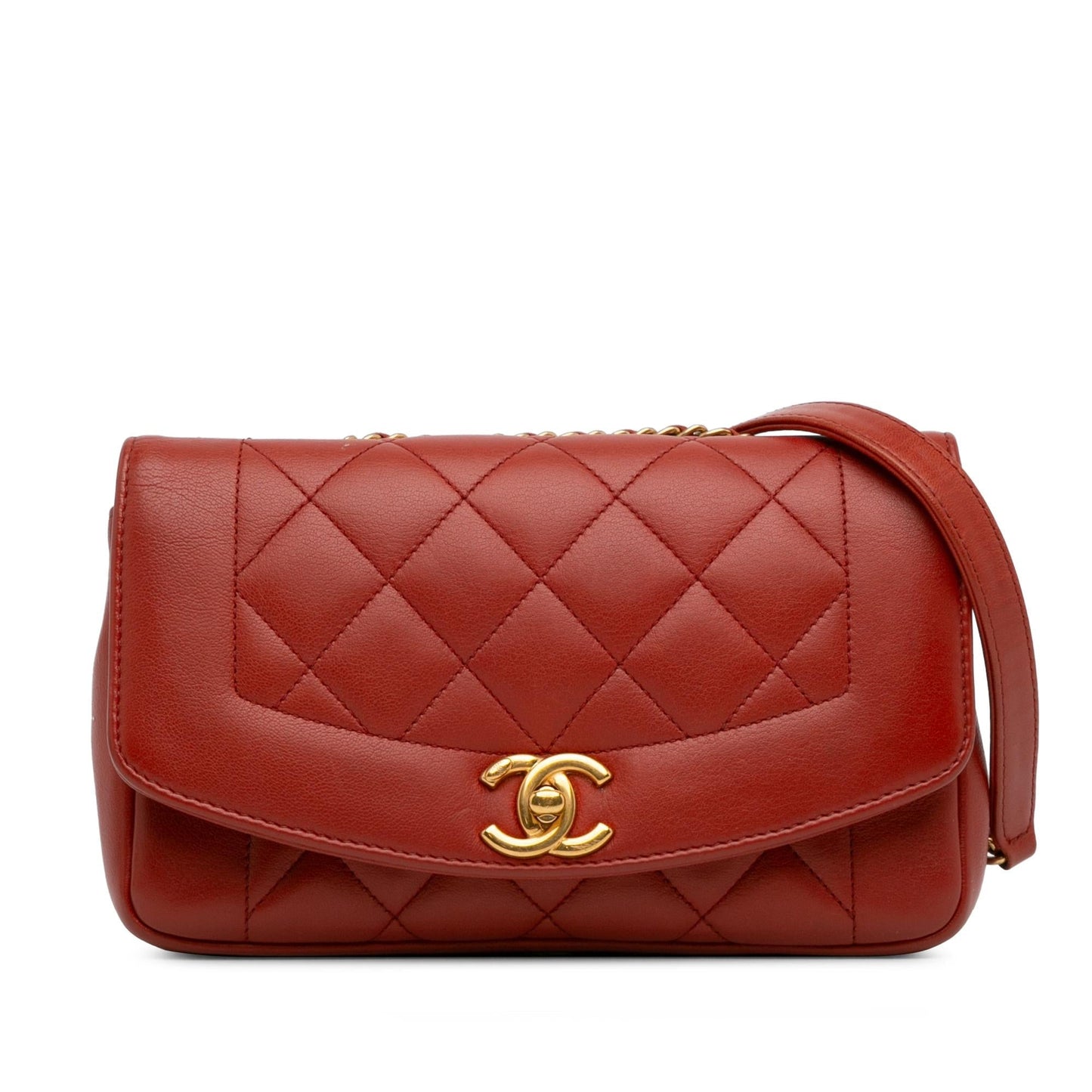 Chanel Lambskin Diana Flap SHG-WdK1ak Small Handbag