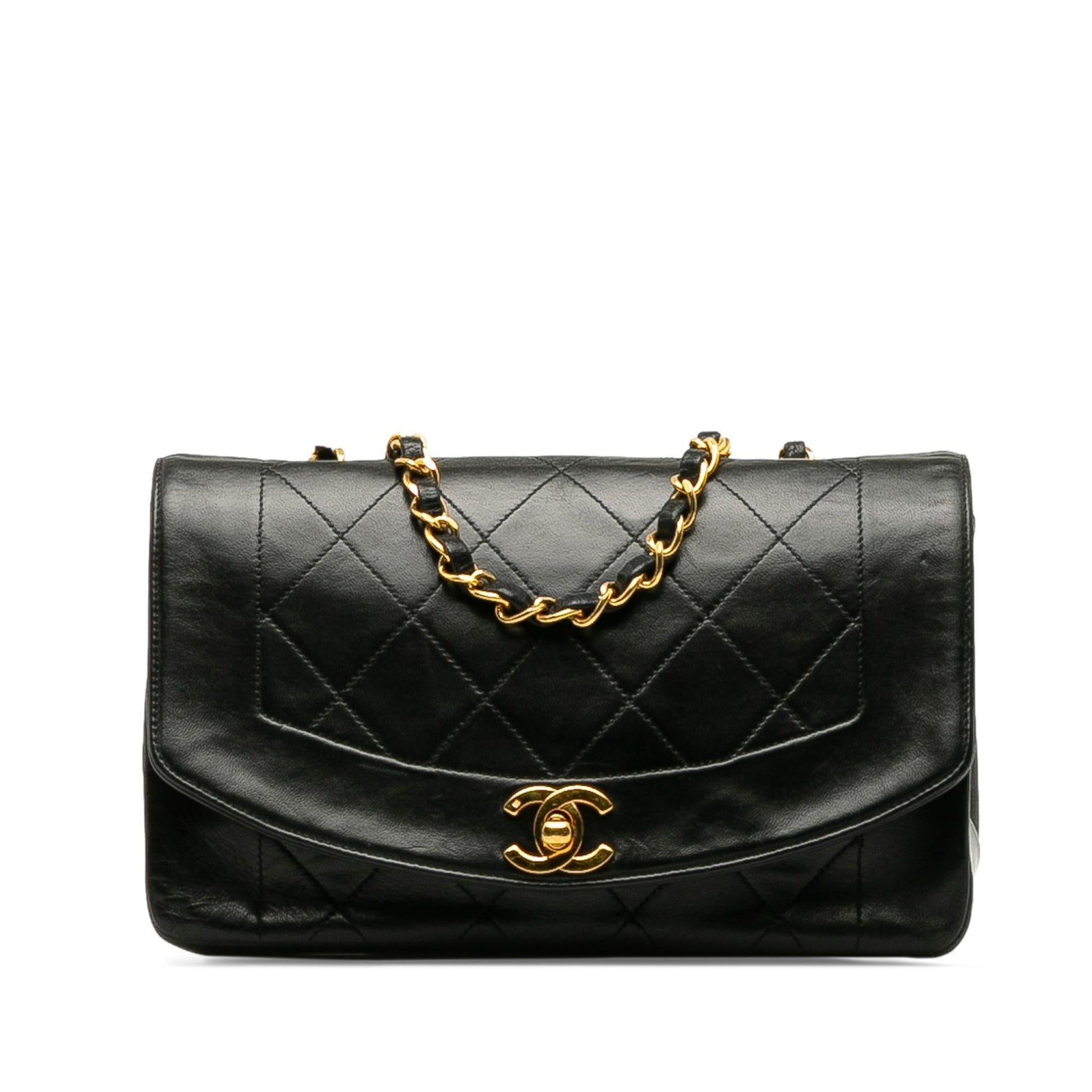 Chanel Lambskin Diana SHG-eN7gJW Small Handbag