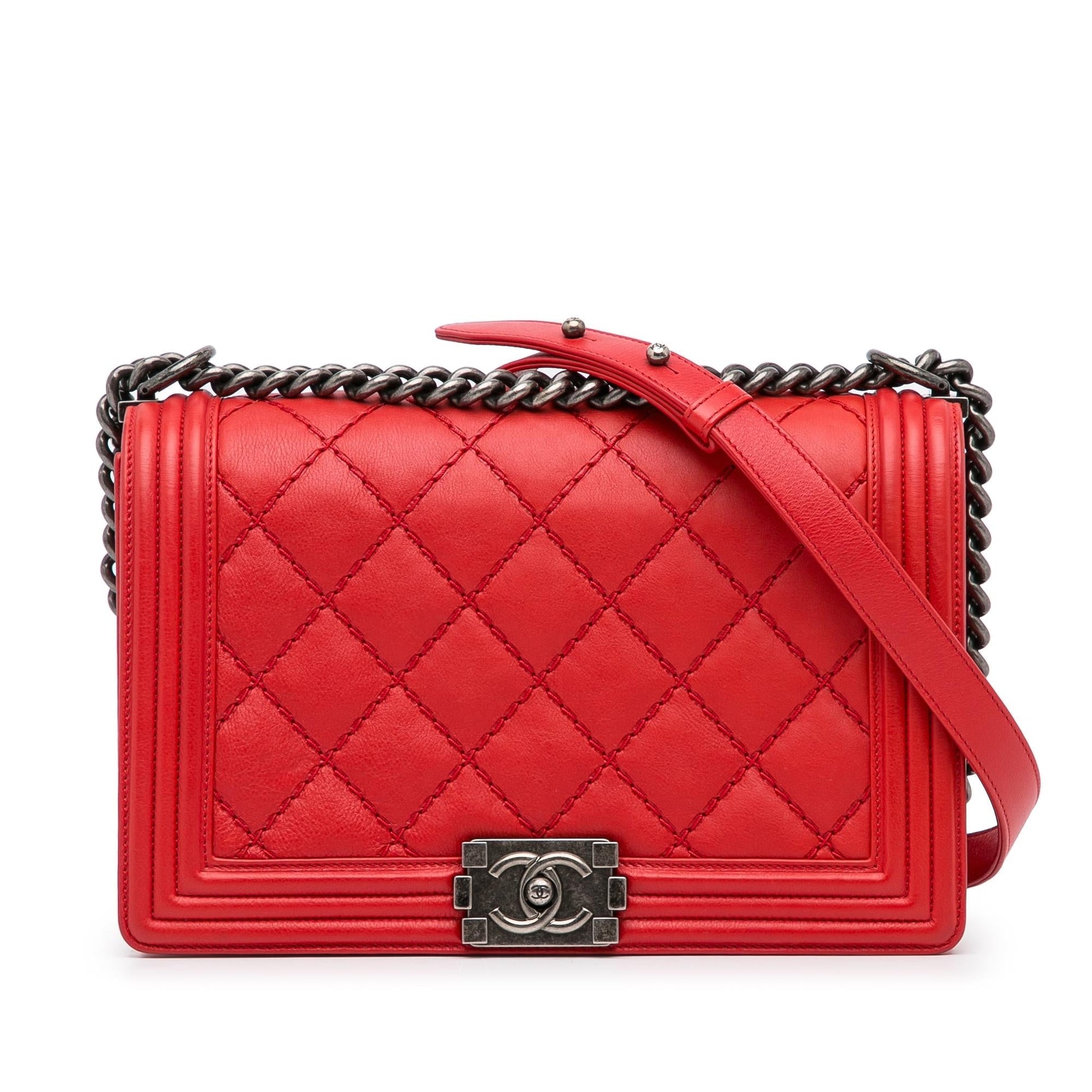 Chanel Lambskin Double Stitch Boy Flap SHG-xZDUeB Small Handbag