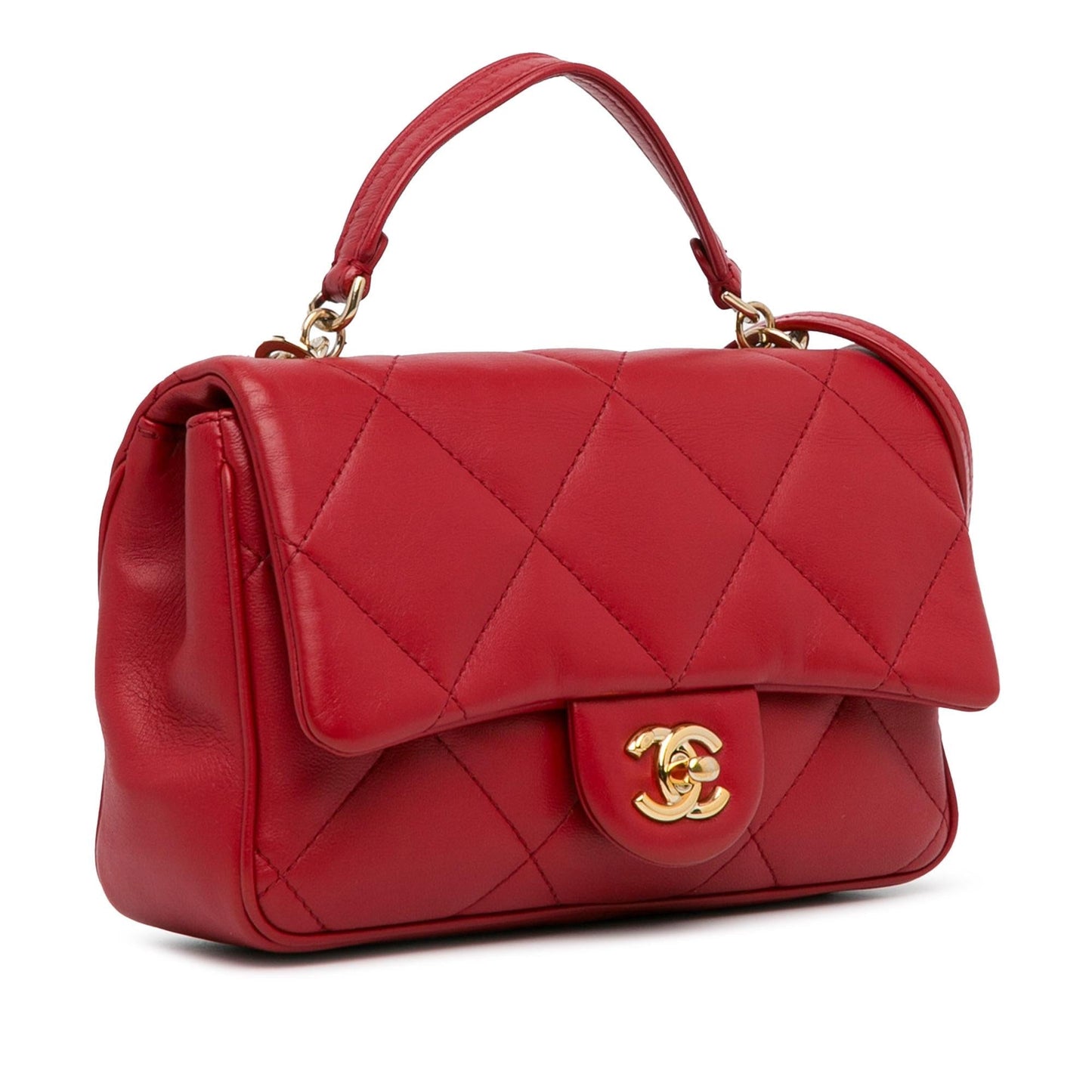Chanel Lambskin Easy Carry Flap SHG-Rzf8ss Small Handbag