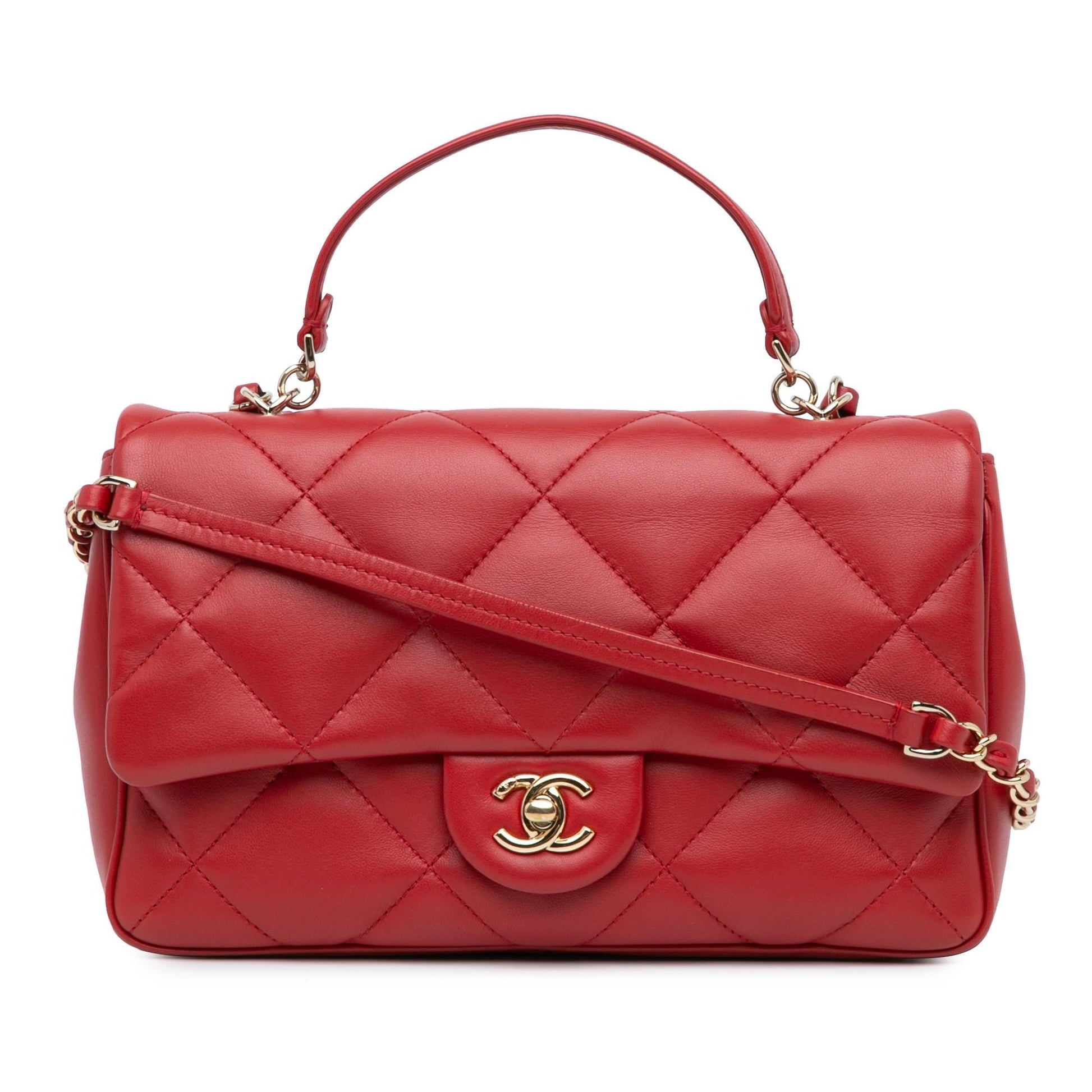 Chanel Lambskin Easy Carry Flap SHG-TT4XIm Small Handbag