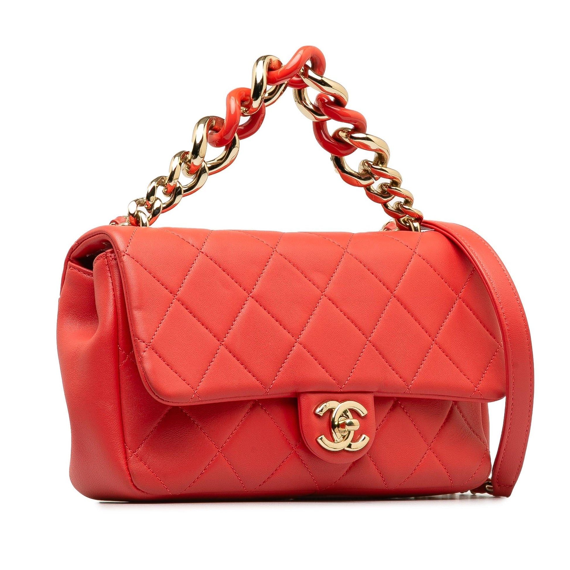 Chanel Lambskin Elegant Single Flap SHG-aPd8pm Small Handbag