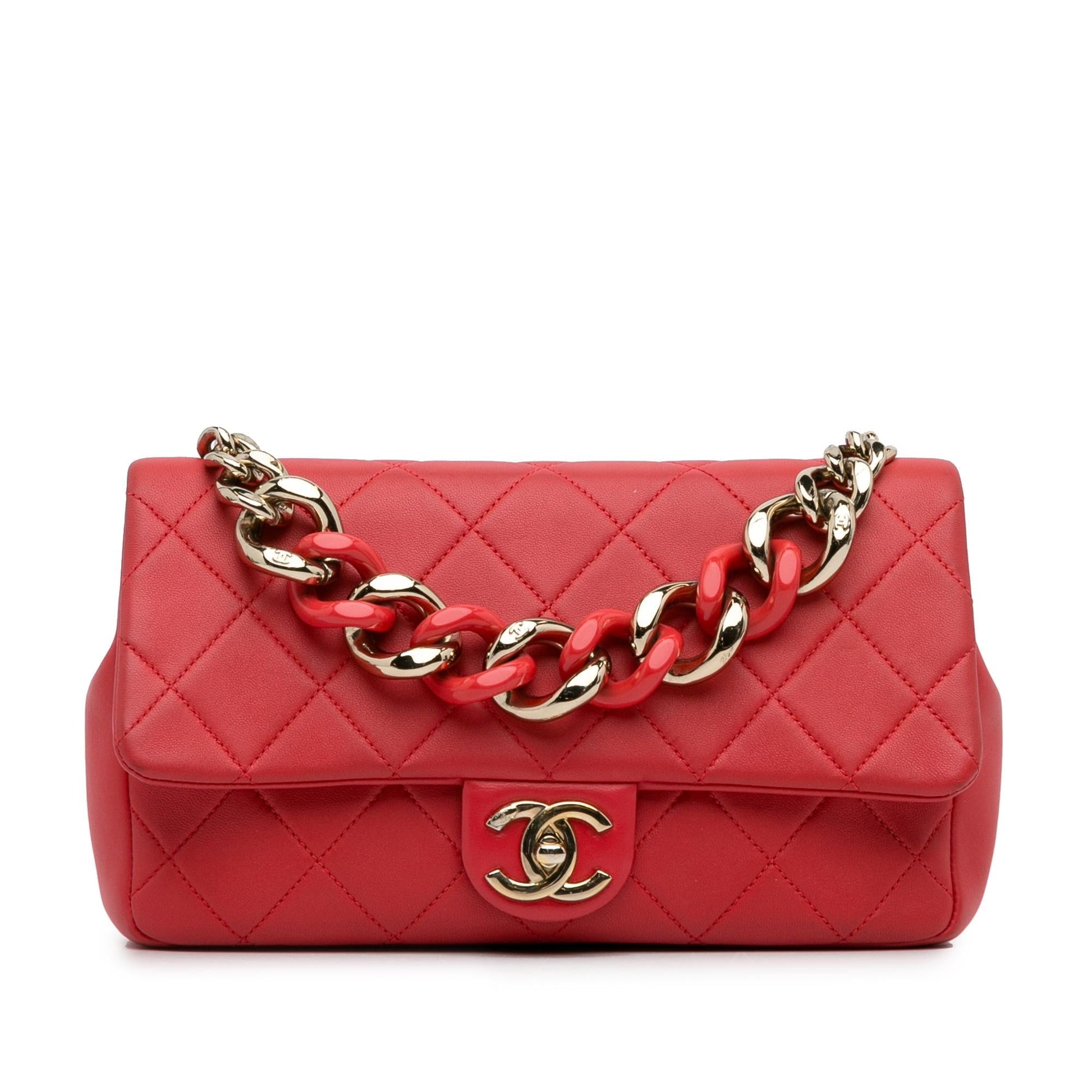 Chanel Small Lambskin Elegant Chain Single Flap (Shg-E6Gpic) Bag