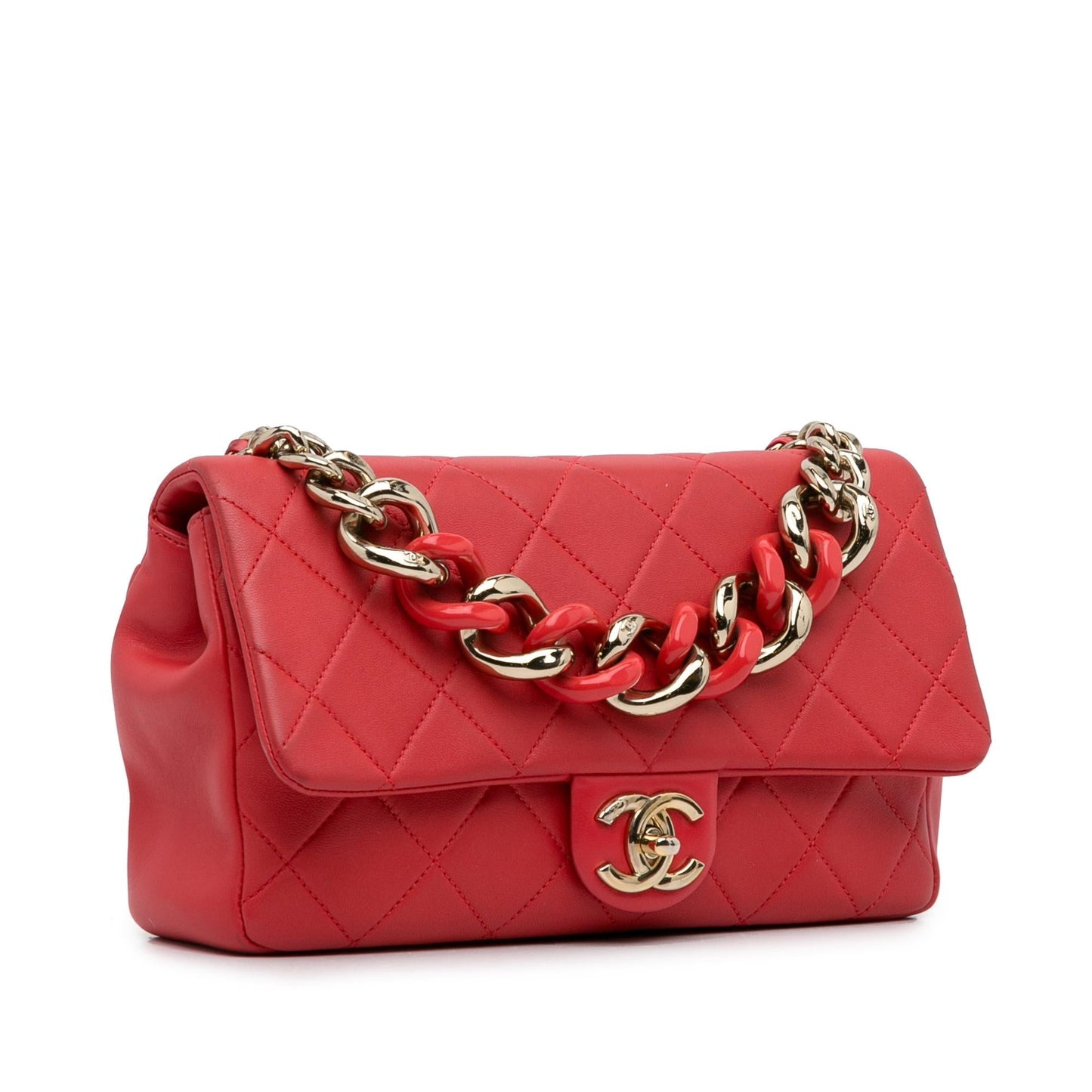 Chanel Small Lambskin Elegant Chain Single Flap (Shg-E6Gpic) Bag