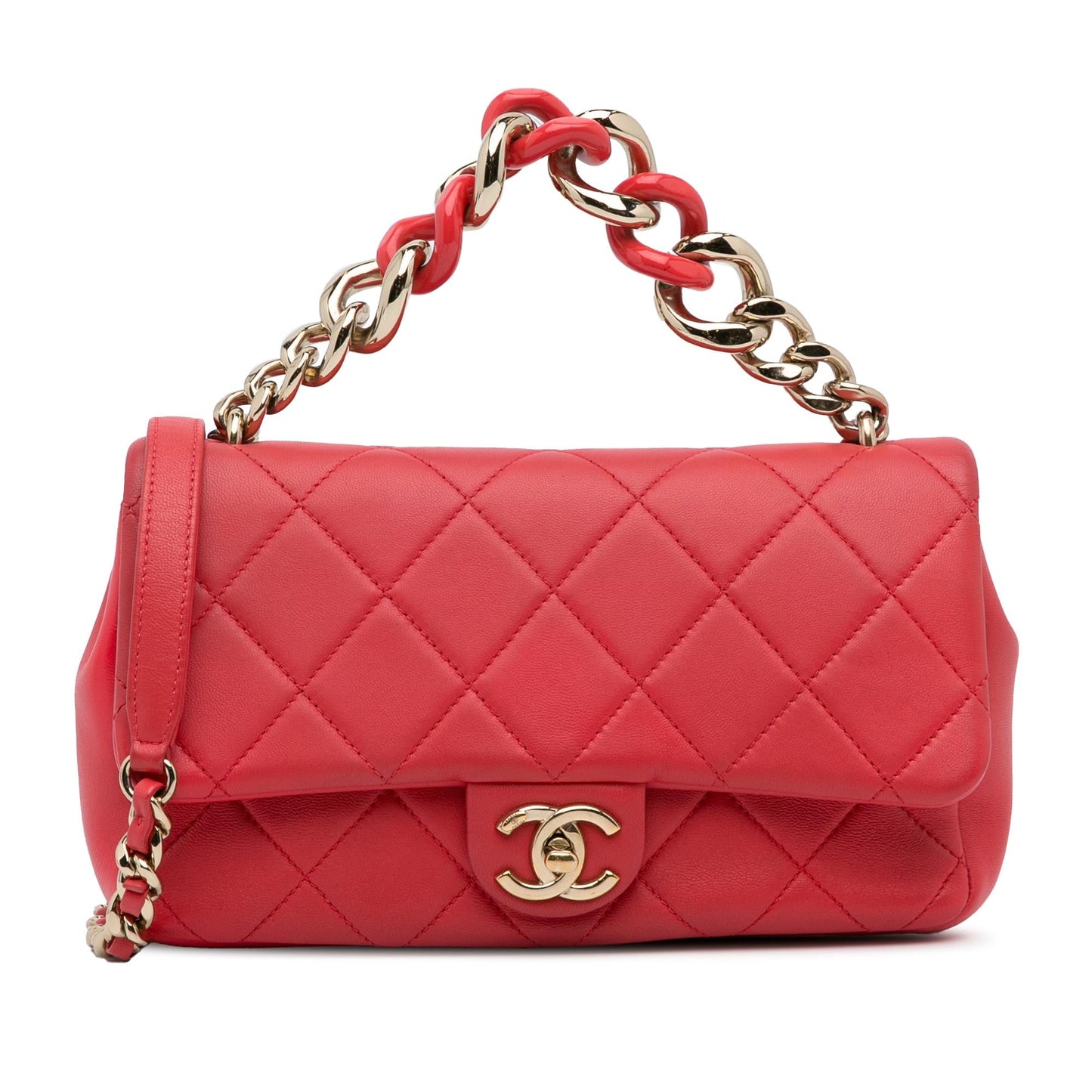Chanel Lambskin Elegant Single Flap Small Handbag Flap 2